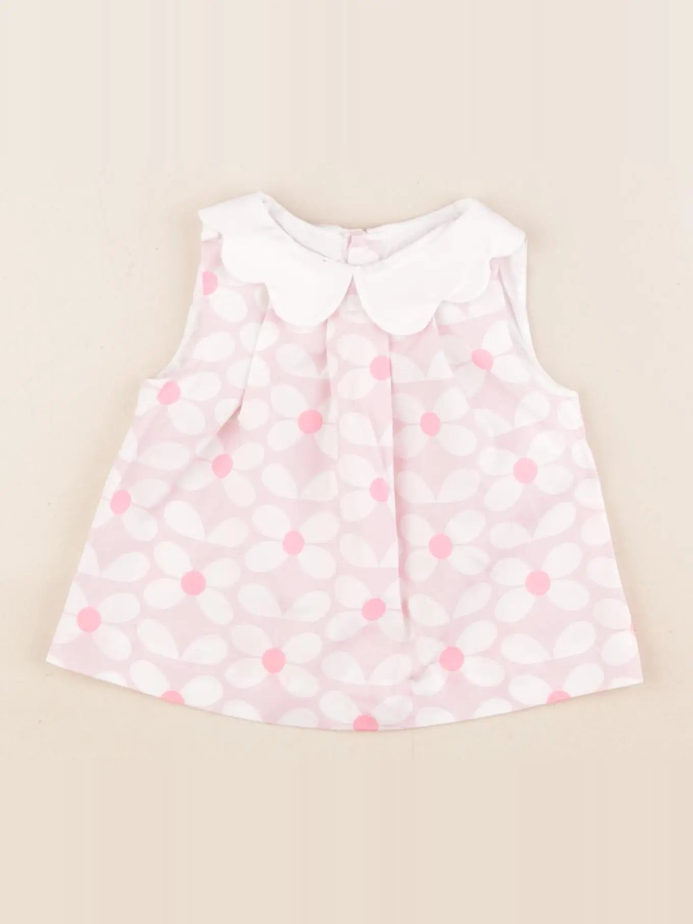 Jacadi - blouse rose, blanc - 3 mois