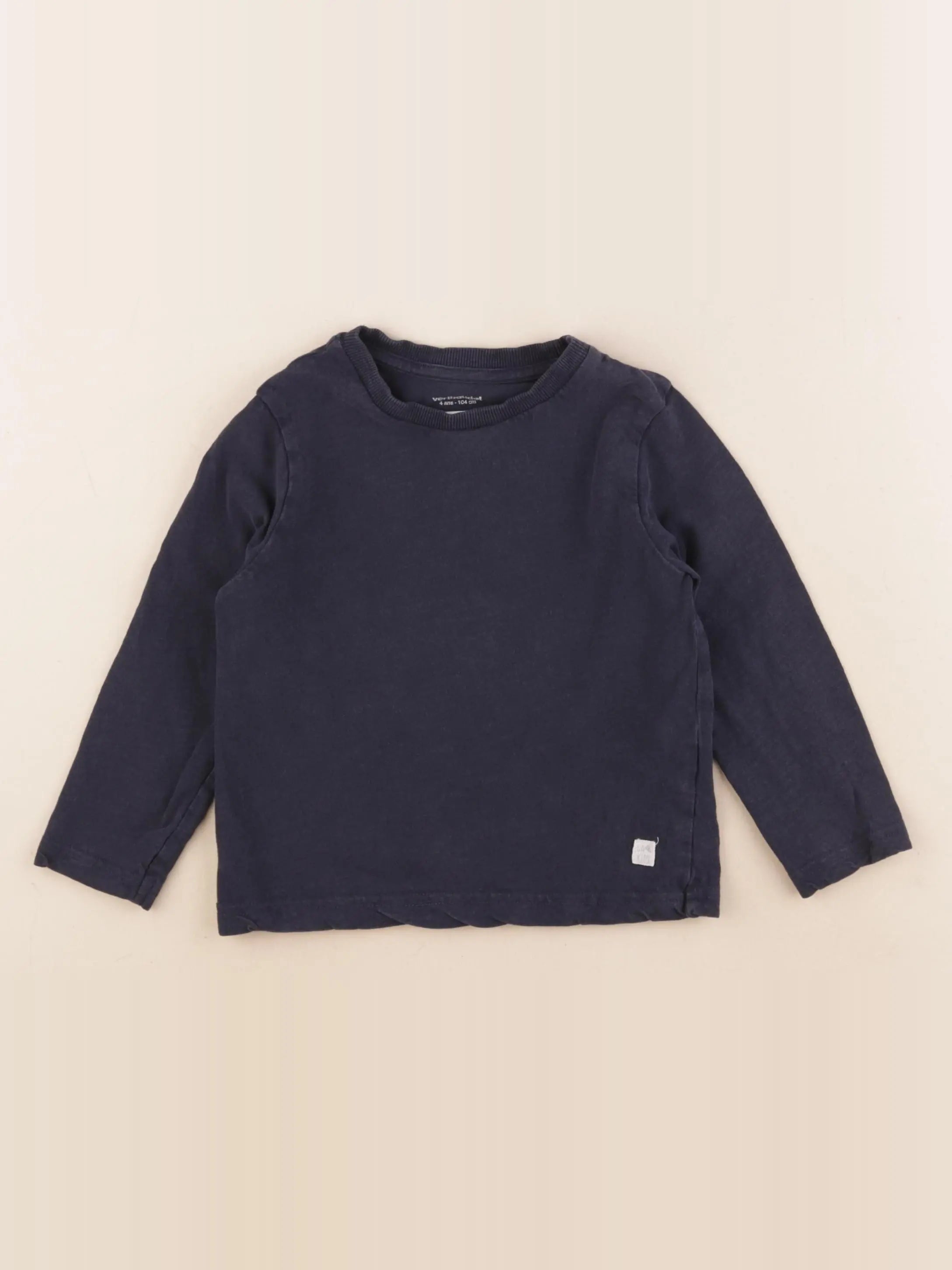 Vertbaudet - tee-shirt bleu - 4 ans