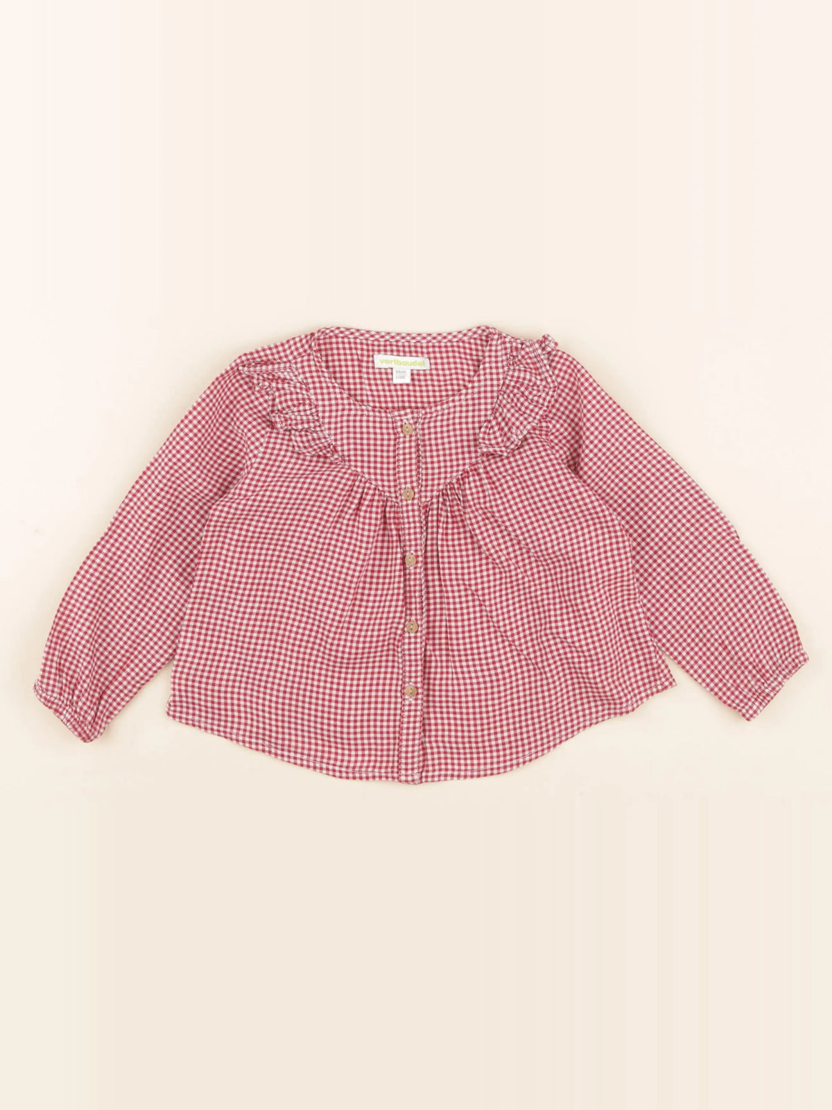Vertbaudet - blouse rouge - 3 ans