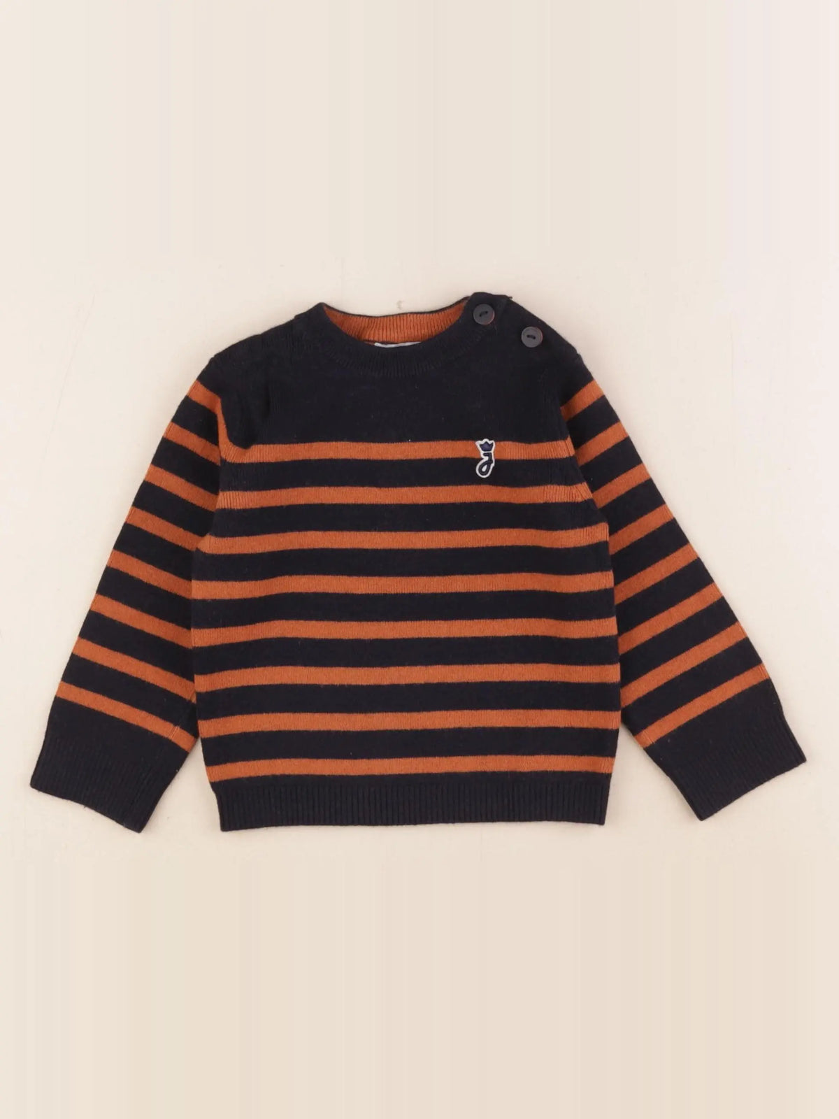 Jacadi - pull bleu, marron - 18 mois