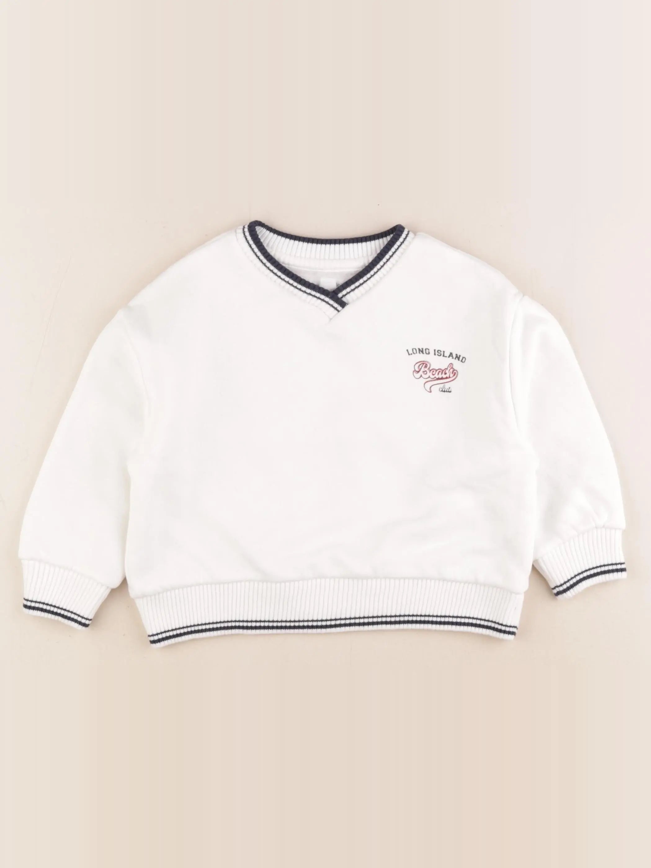 Vertbaudet - sweat imprimé au dos blanc - 3 ans