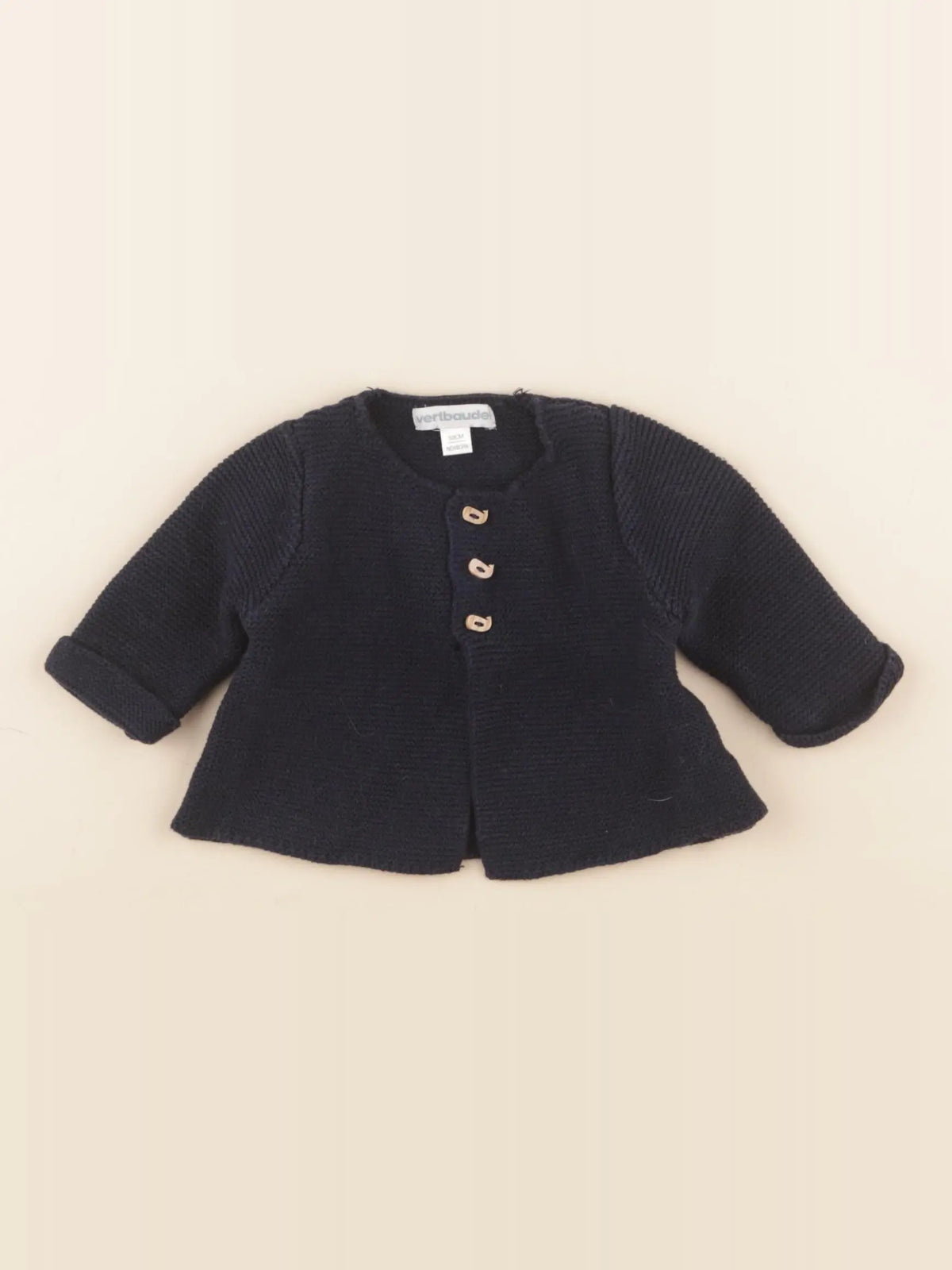 Vertbaudet - gilet bleu - 0 mois