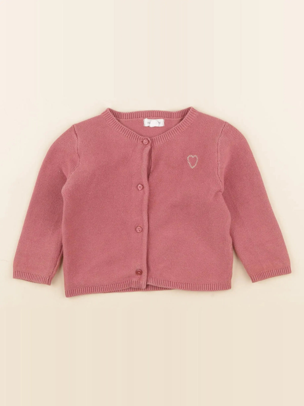 Vertbaudet - gilet rose - 6 mois