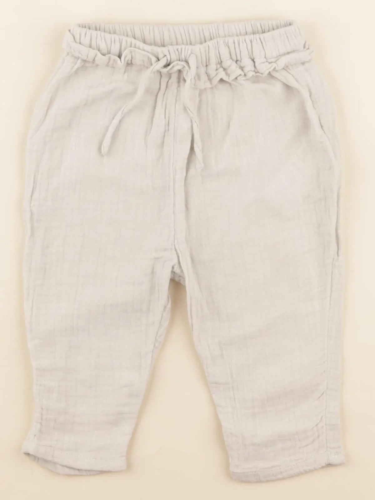 Vertbaudet - pantalon vert - 12 mois