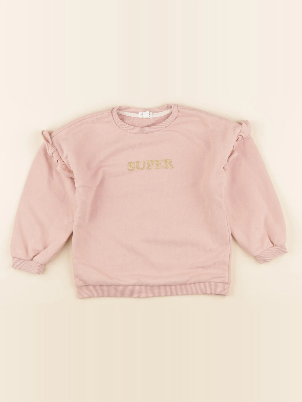 Vertbaudet - sweat rose - 6 ans