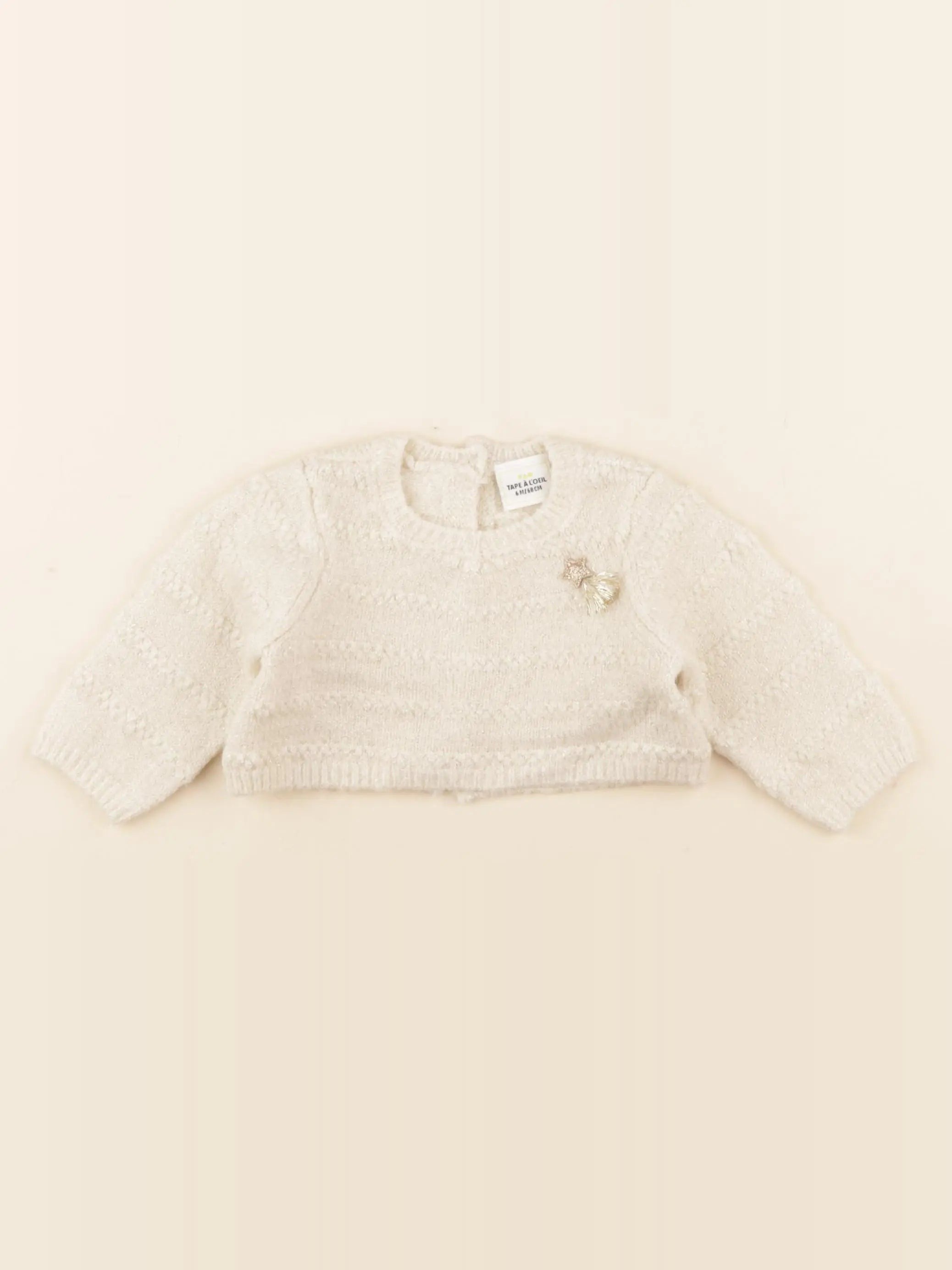 Tape à l'oeil - pull beige - 6 mois