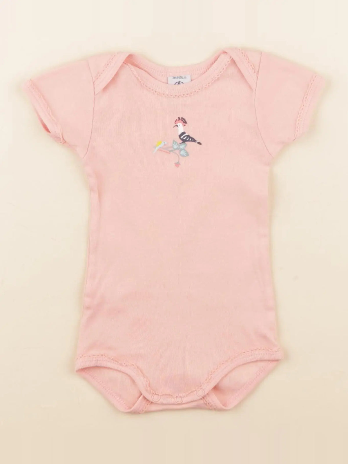Petit Bateau - body rose - 3 mois