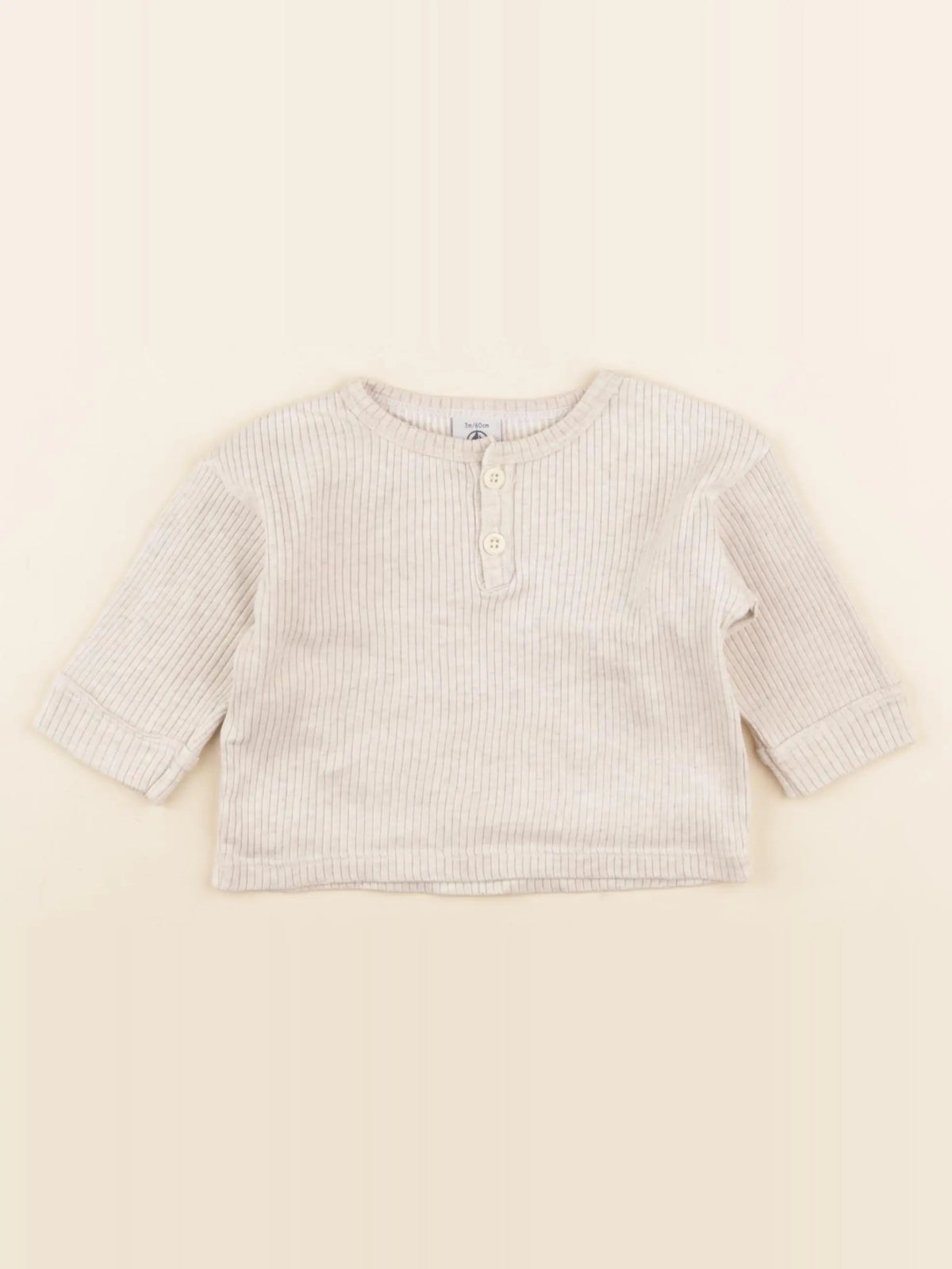 Petit Bateau - tee-shirt beige - 3 mois