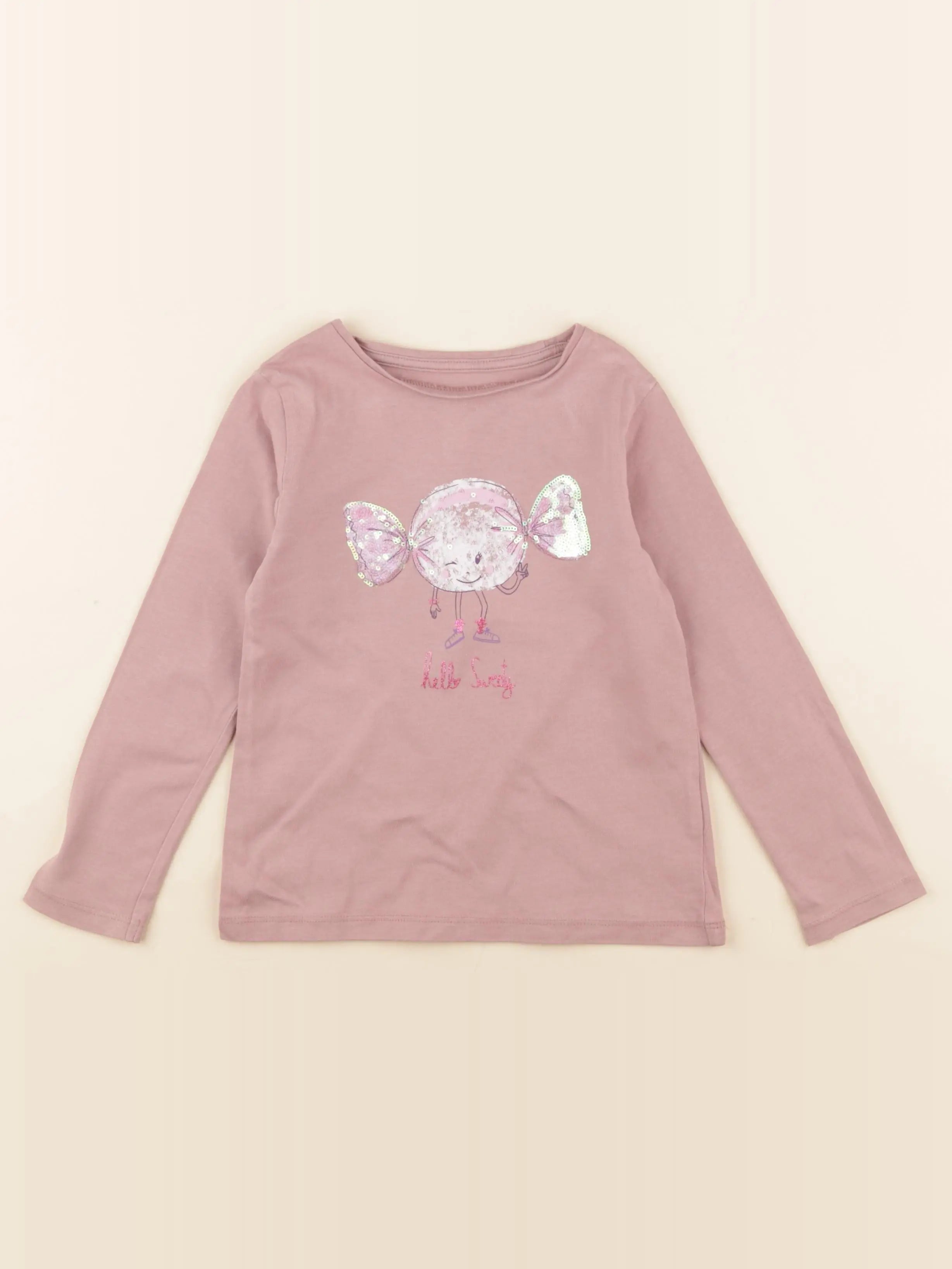Vertbaudet - tee-shirt rose - 5 ans