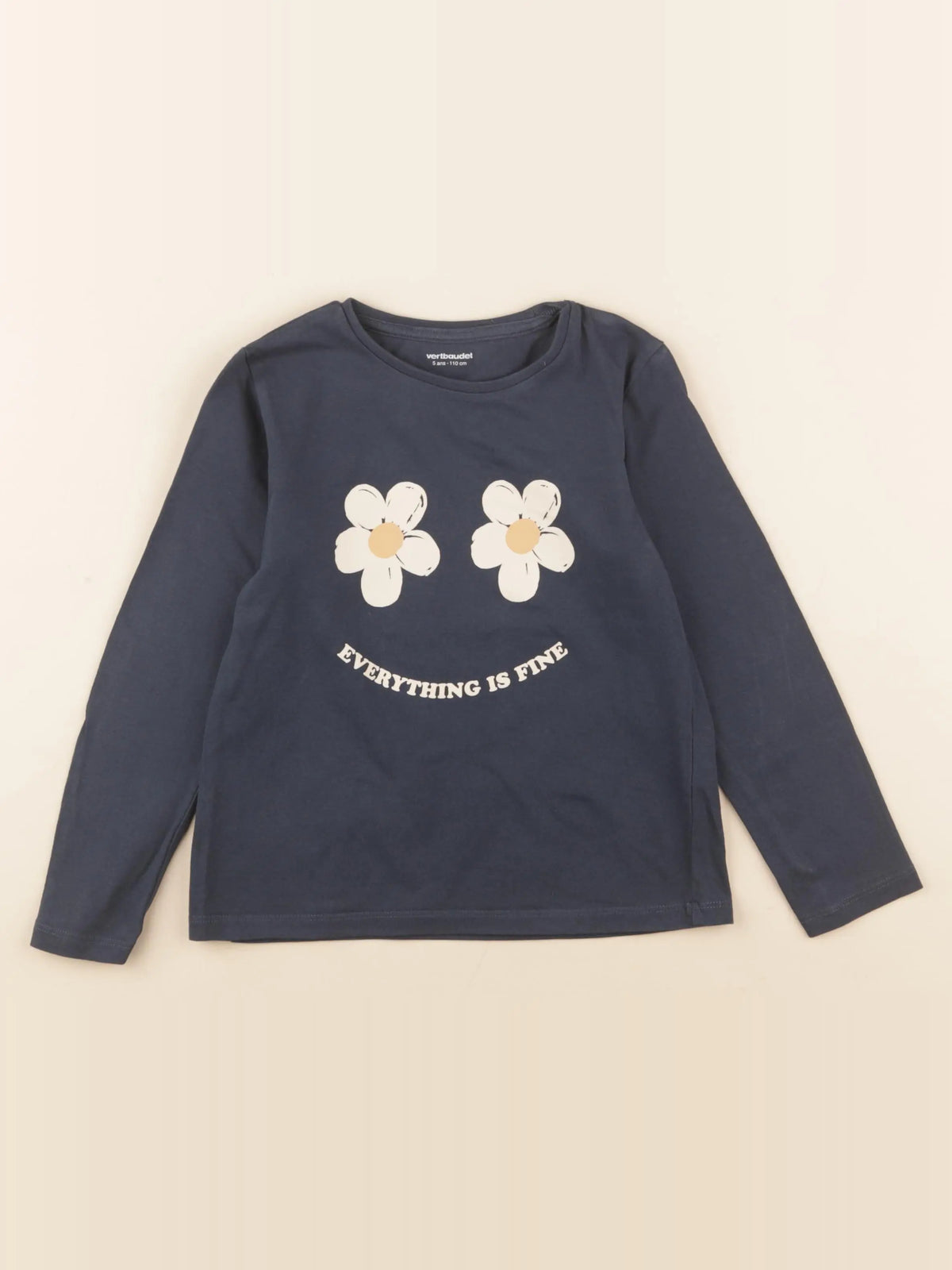 Vertbaudet - tee-shirt bleu - 5 ans