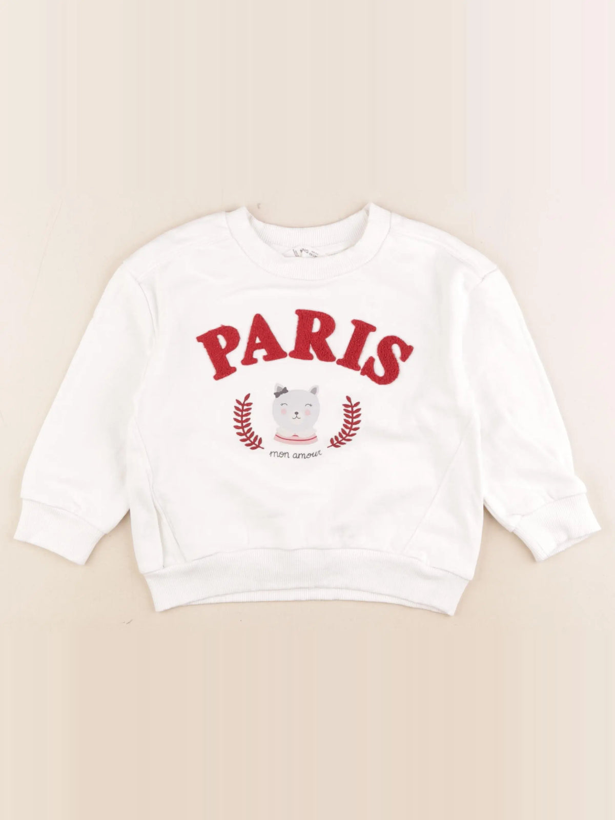 Mango - sweat beige - 2/3 ans