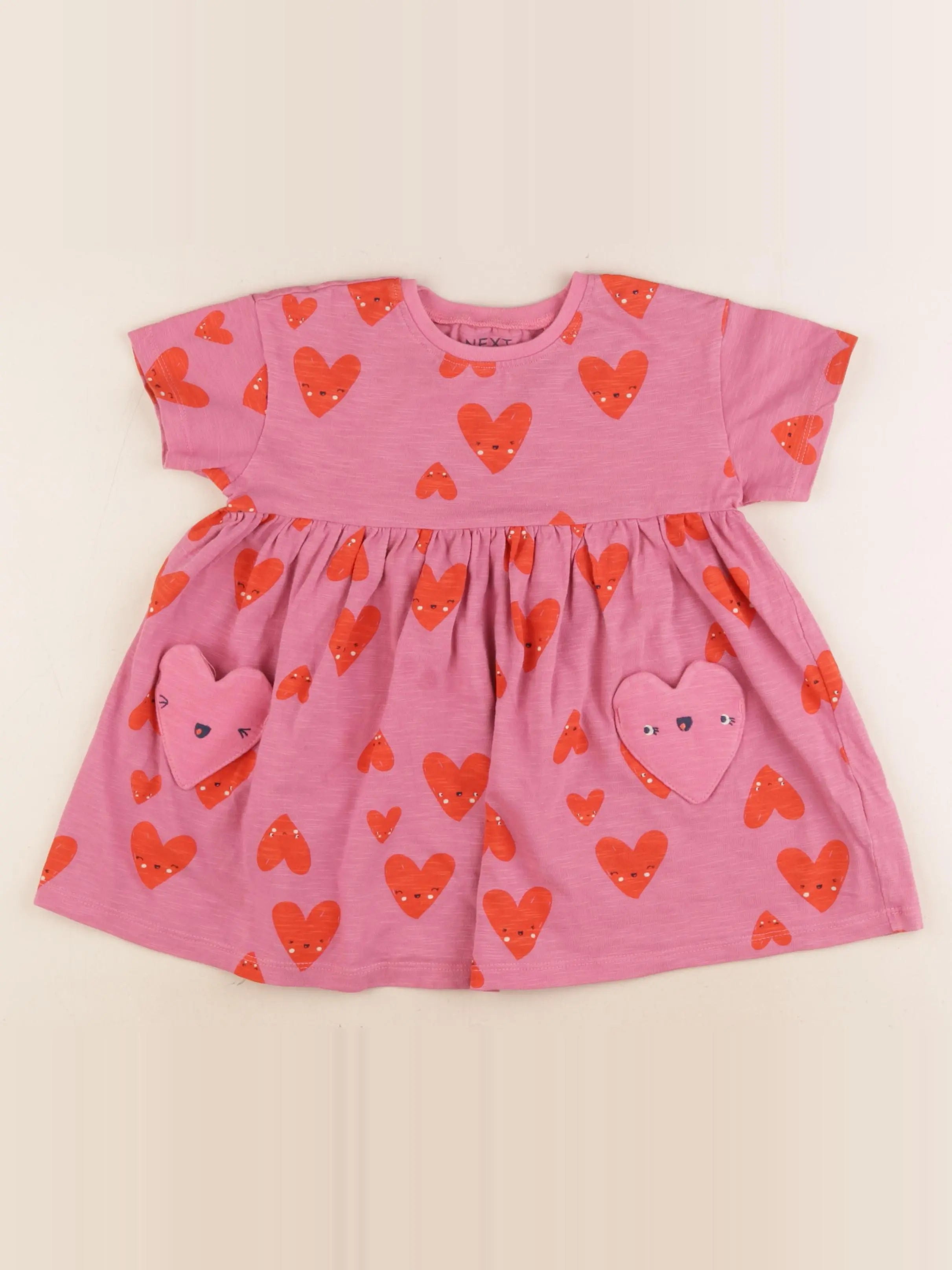 Next - robe rose - 18/24 mois
