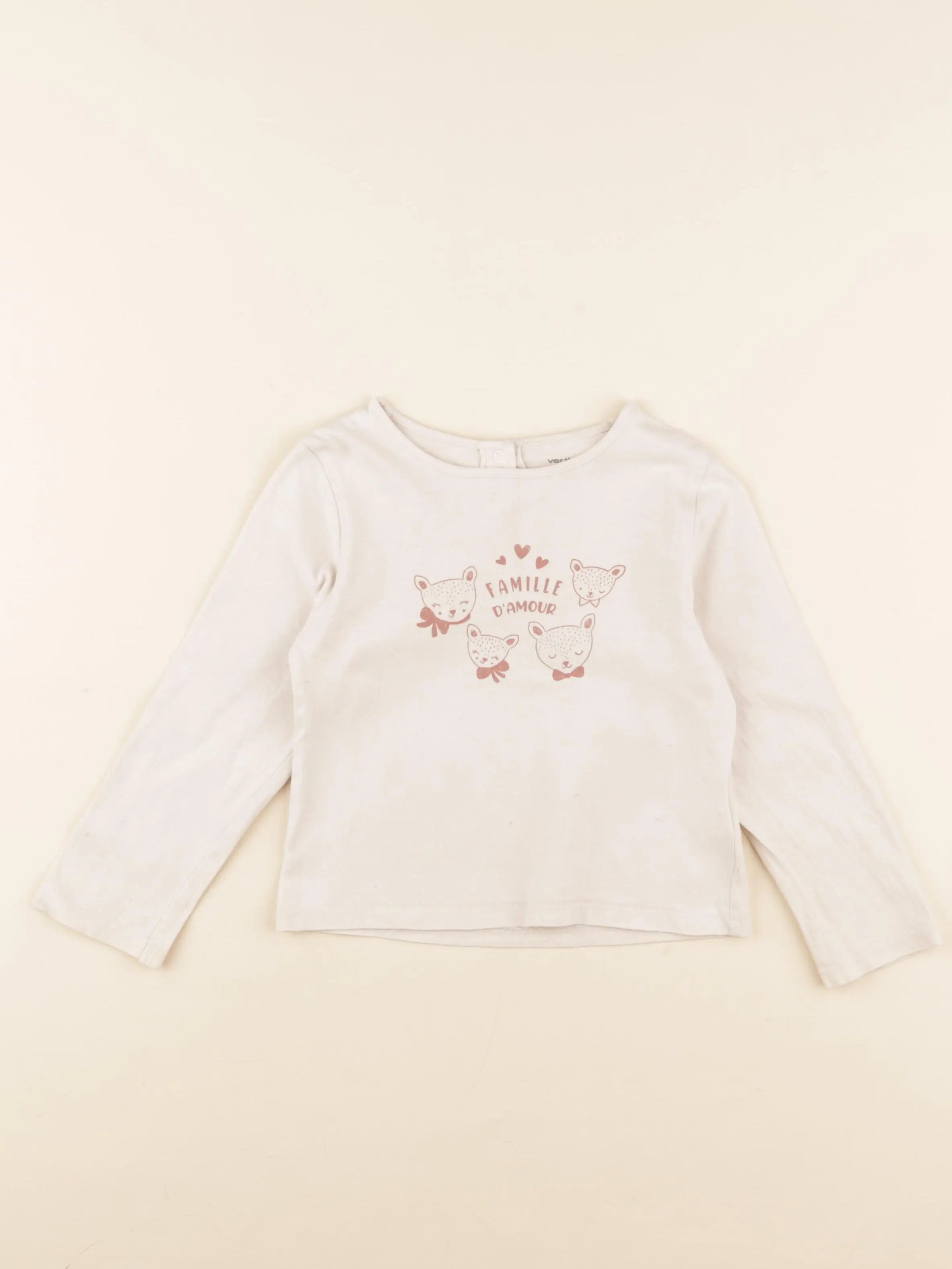 Vertbaudet - tee-shirt marron - 2 ans