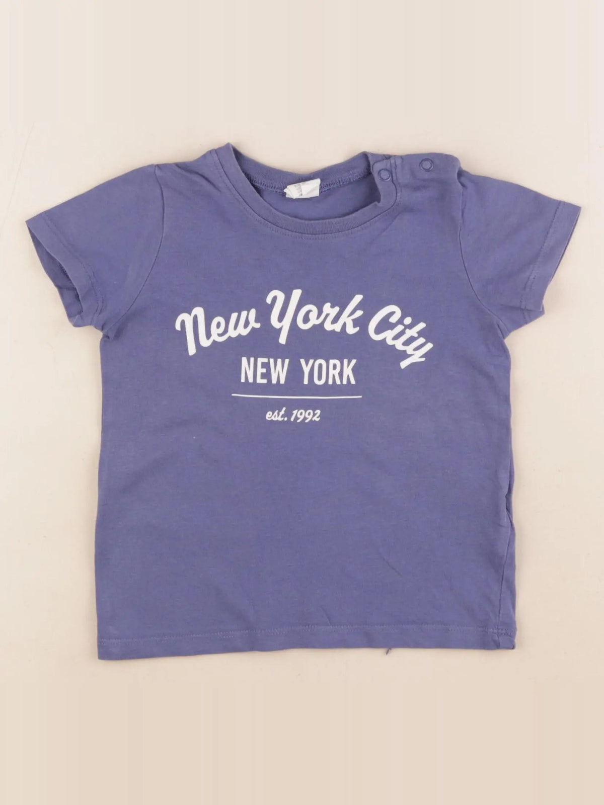H&M - tee-shirt bleu - 12/18 mois