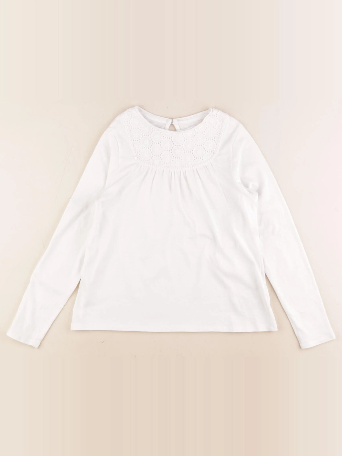 Vertbaudet - tee-shirt blanc - 8 ans