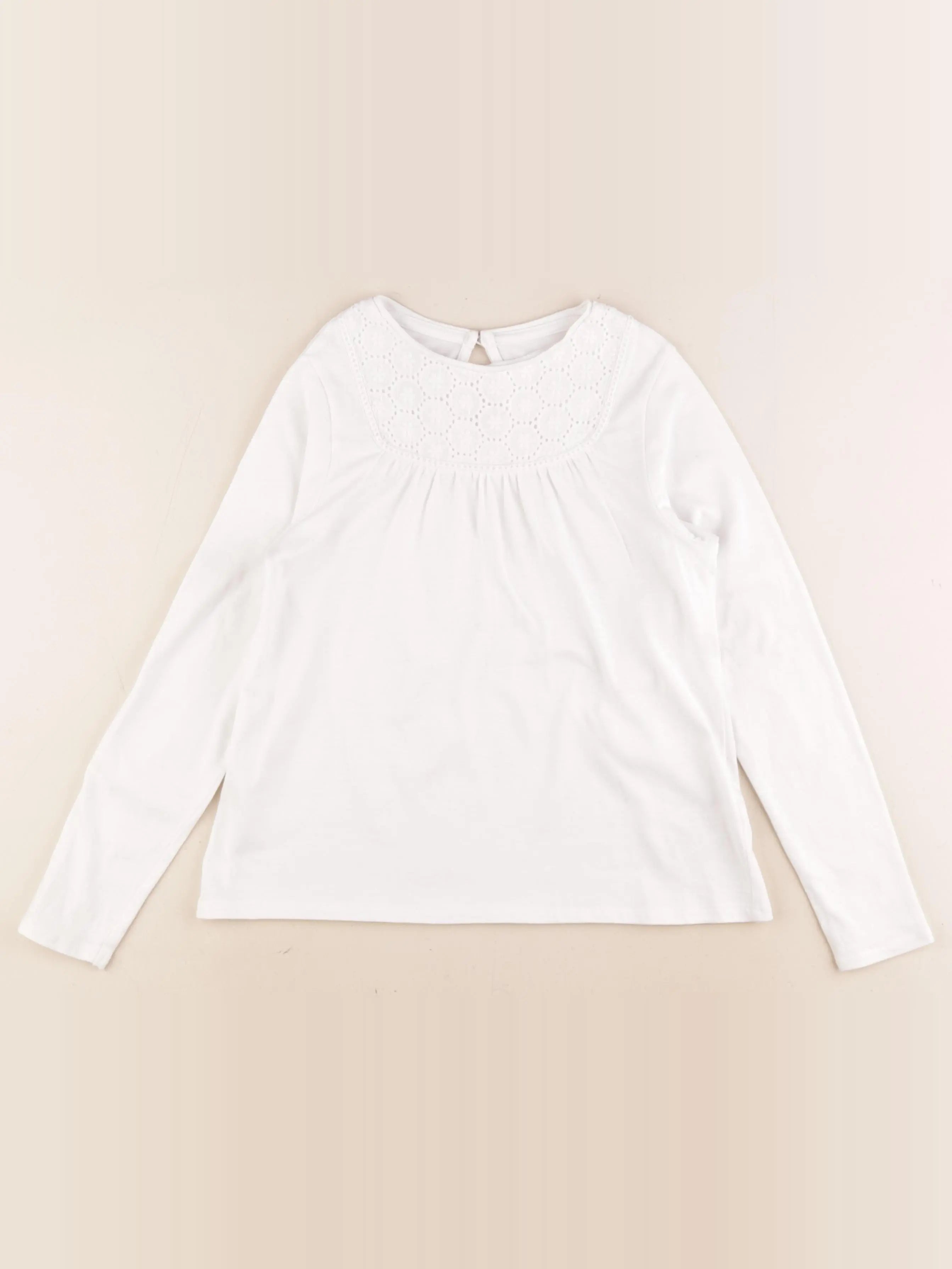 Vertbaudet - tee-shirt blanc - 8 ans