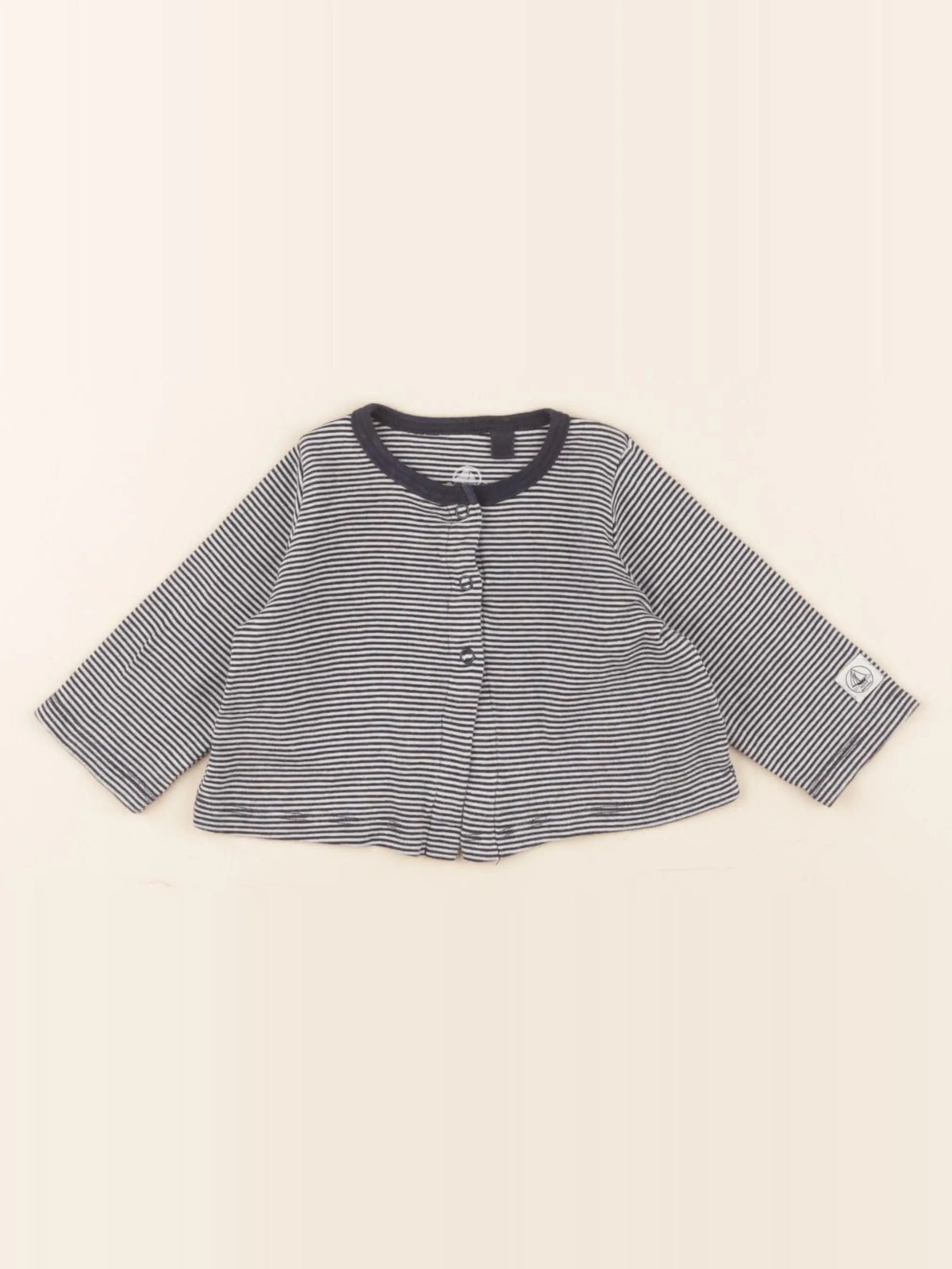 Petit Bateau - tee-shirt bleu - 6 mois