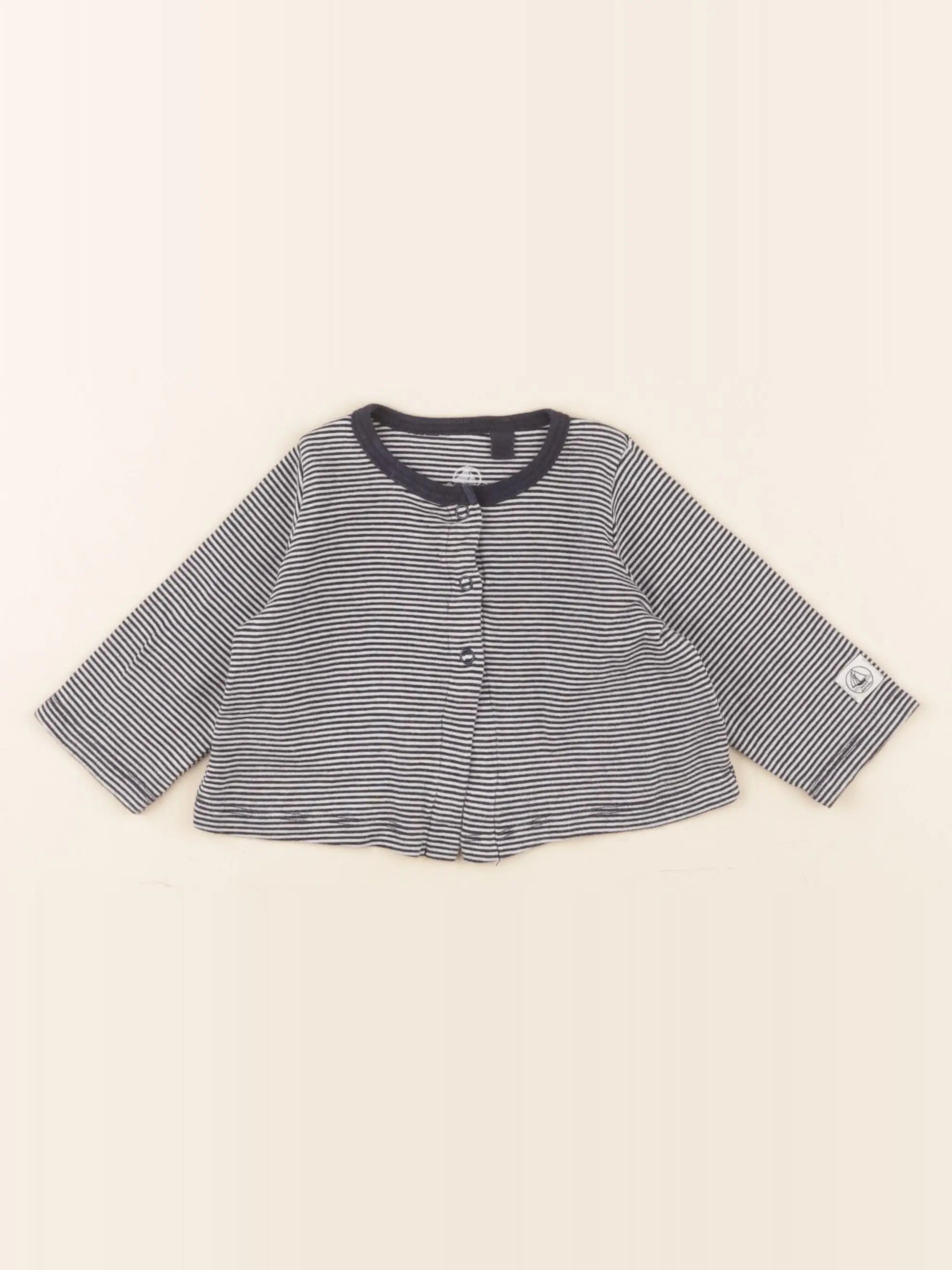 Petit Bateau - tee-shirt bleu - 6 mois