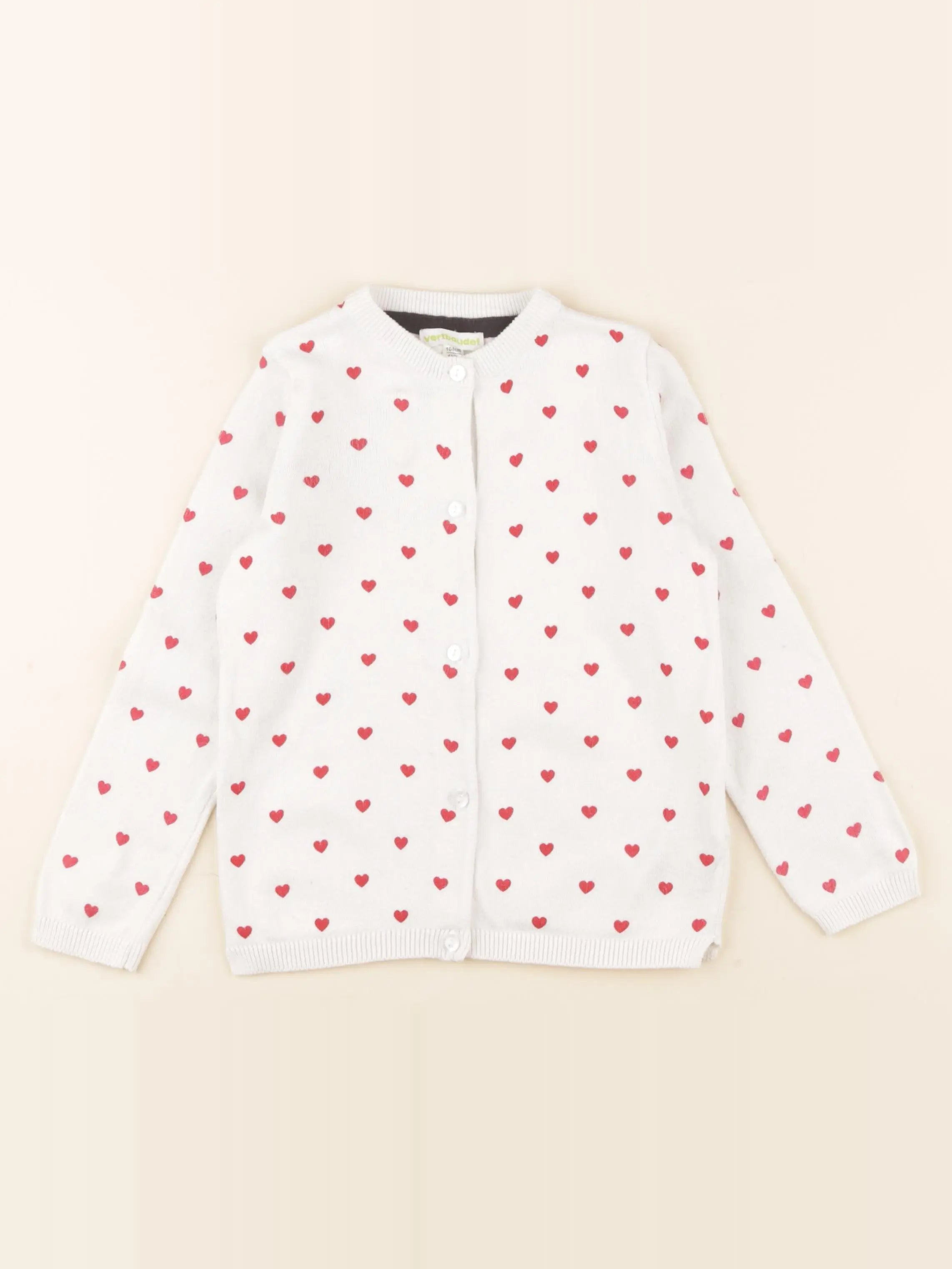 Vertbaudet - gilet rouge - 4 ans