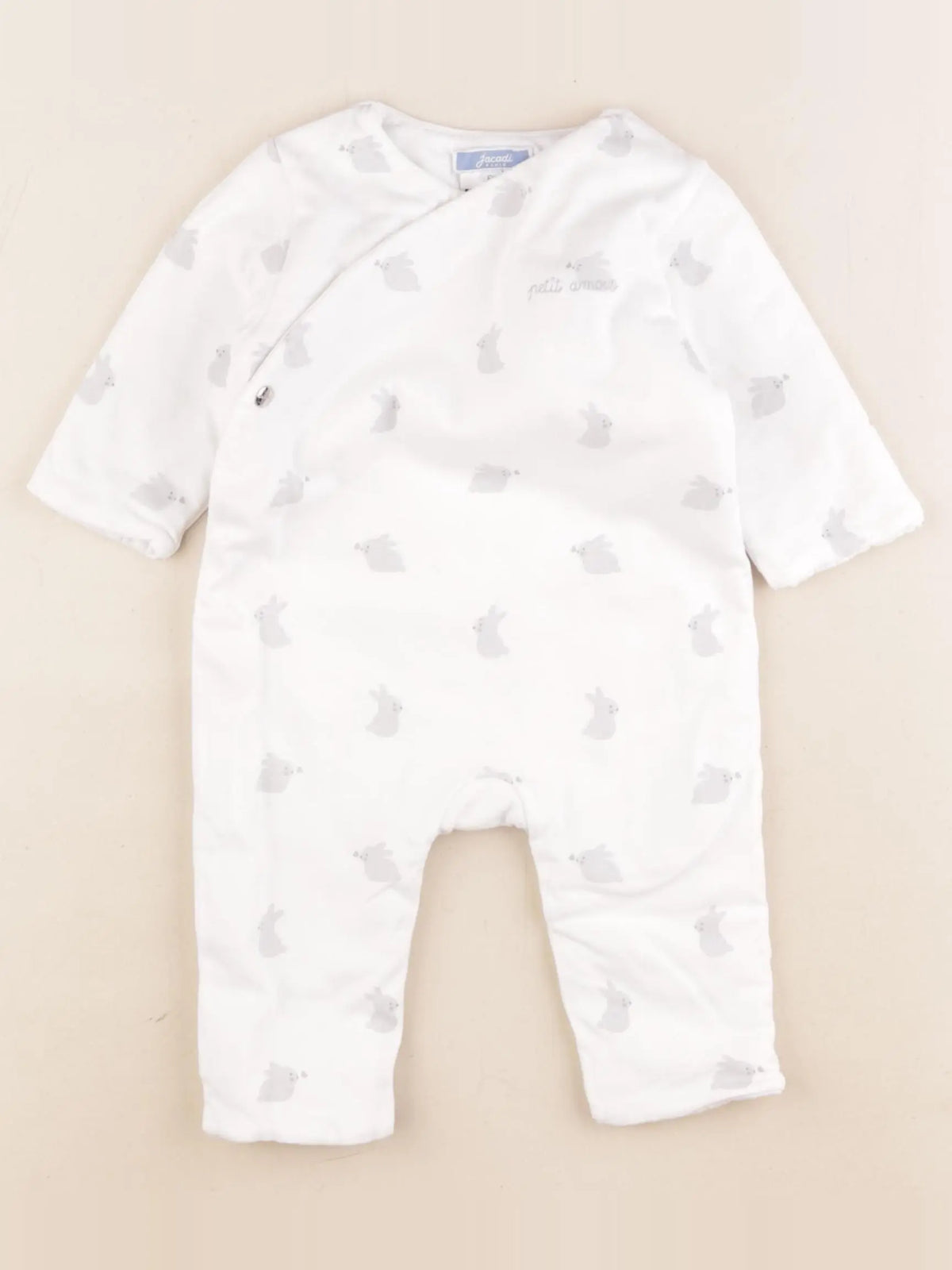 Jacadi - combinaison blanc, gris - 6 mois