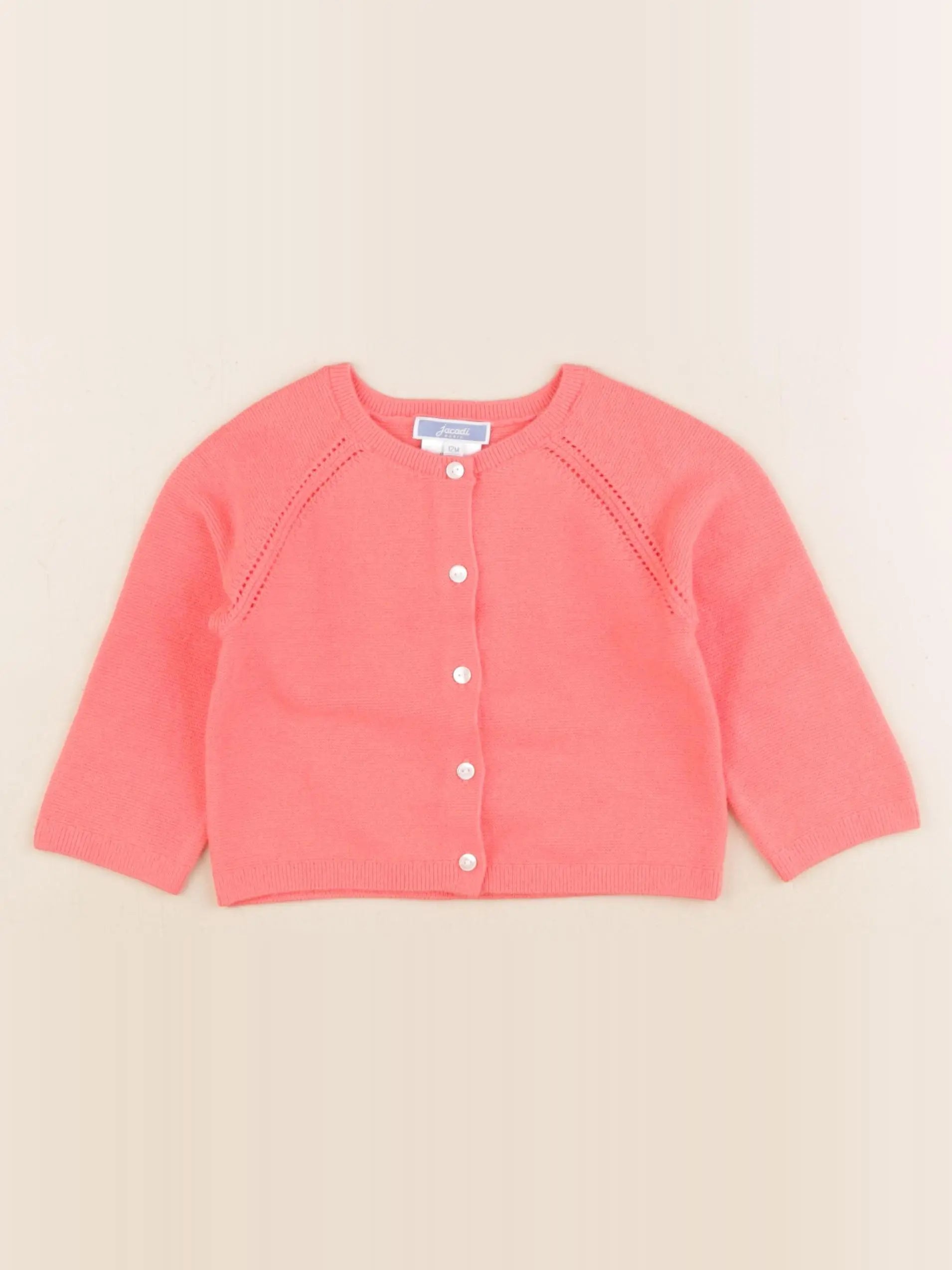Jacadi - gilet rose - 12 mois