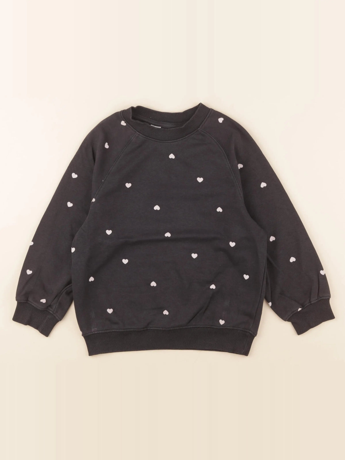 H&M - sweat noir - 6/7 ans