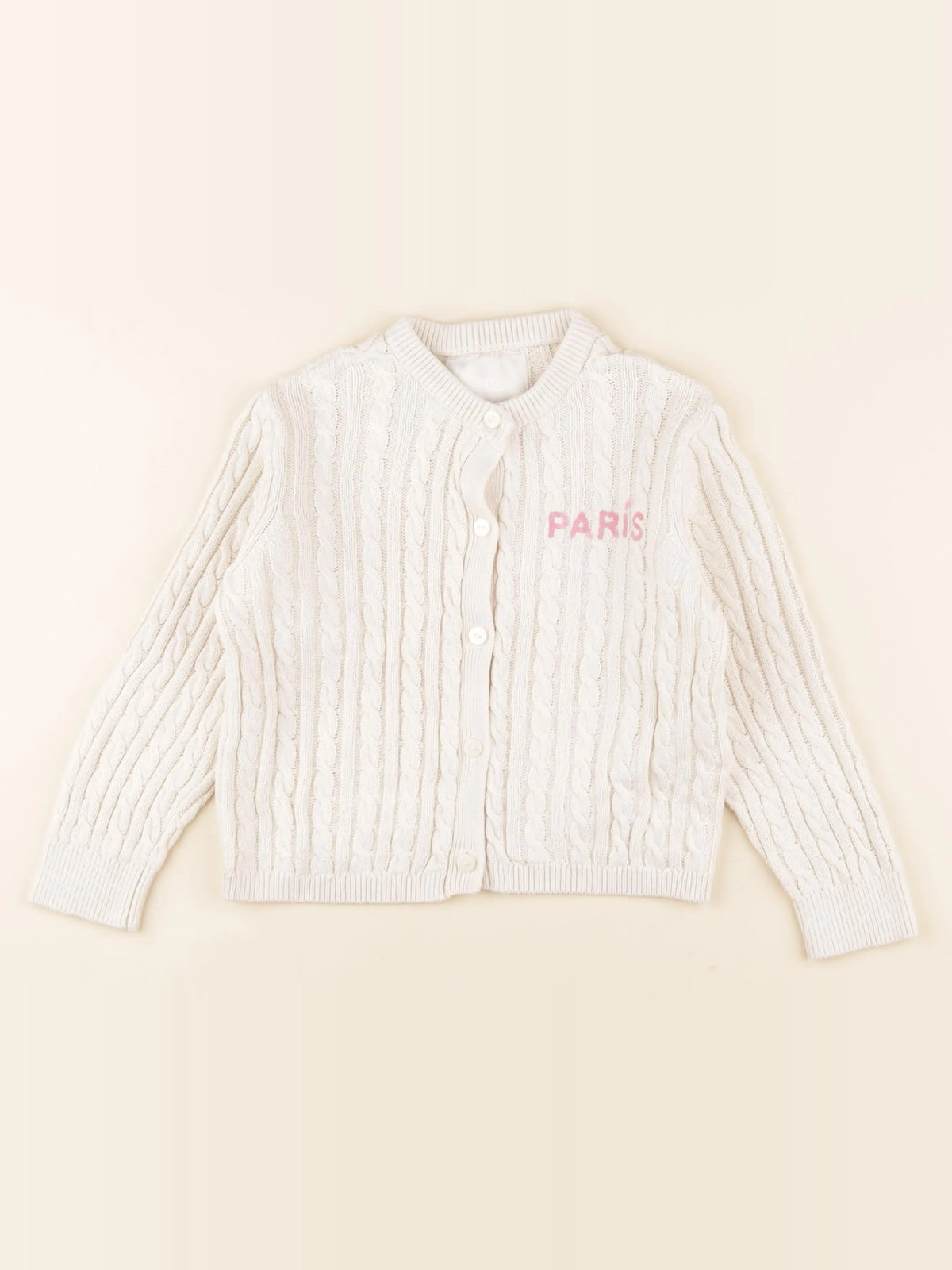 Zara - gilet beige - 6/7 ans