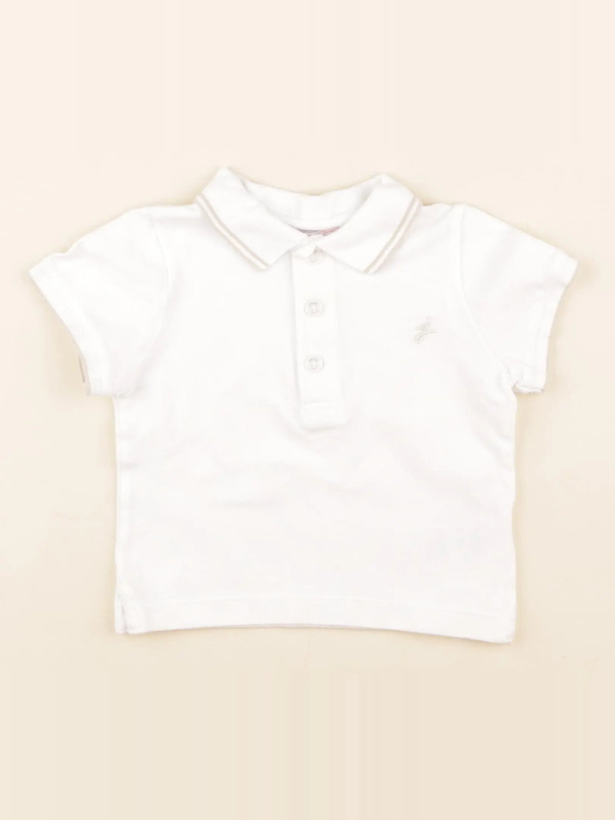 Jacadi - polo blanc - 12 mois
