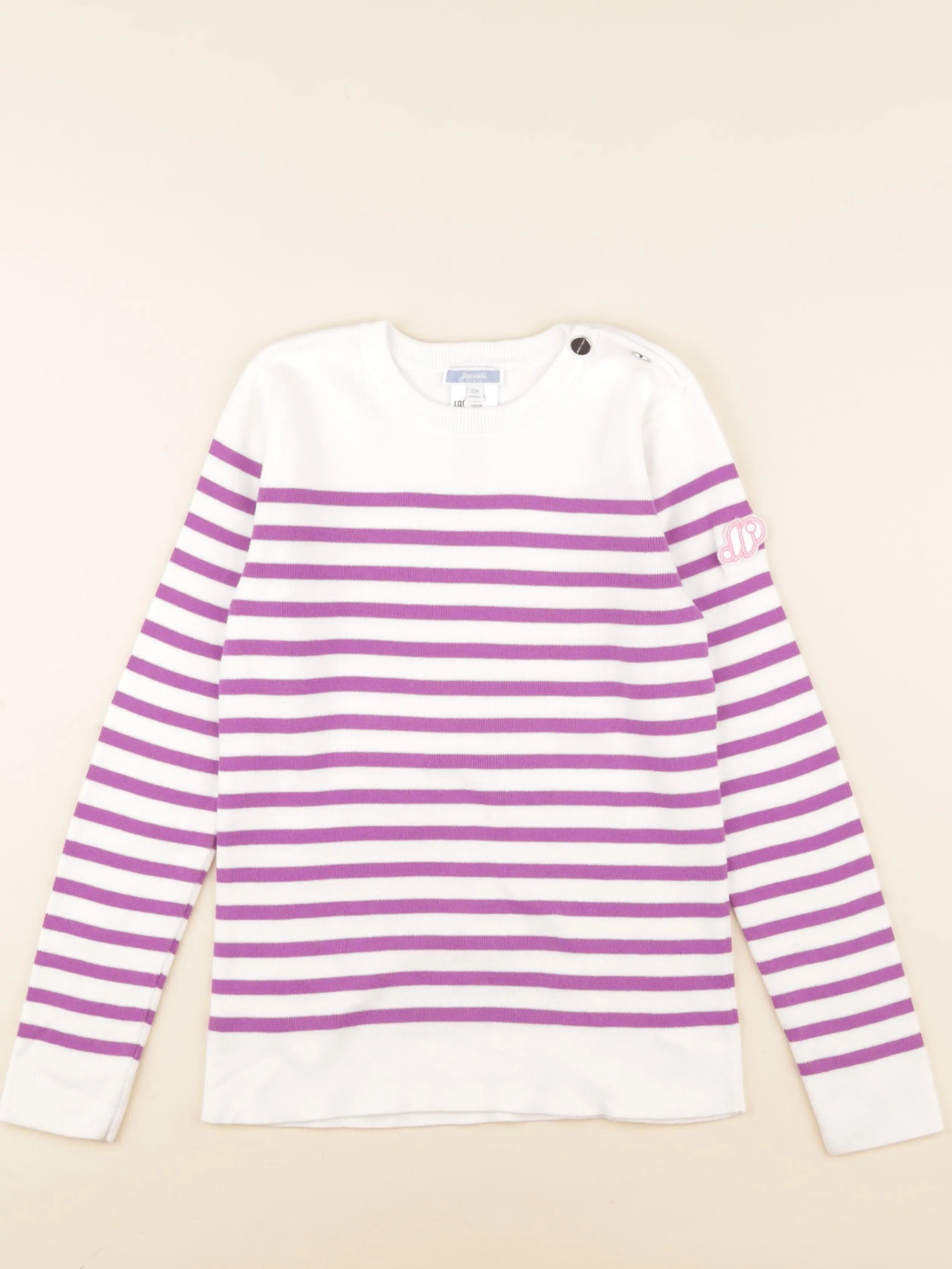 Jacadi - pull violet - 10 ans