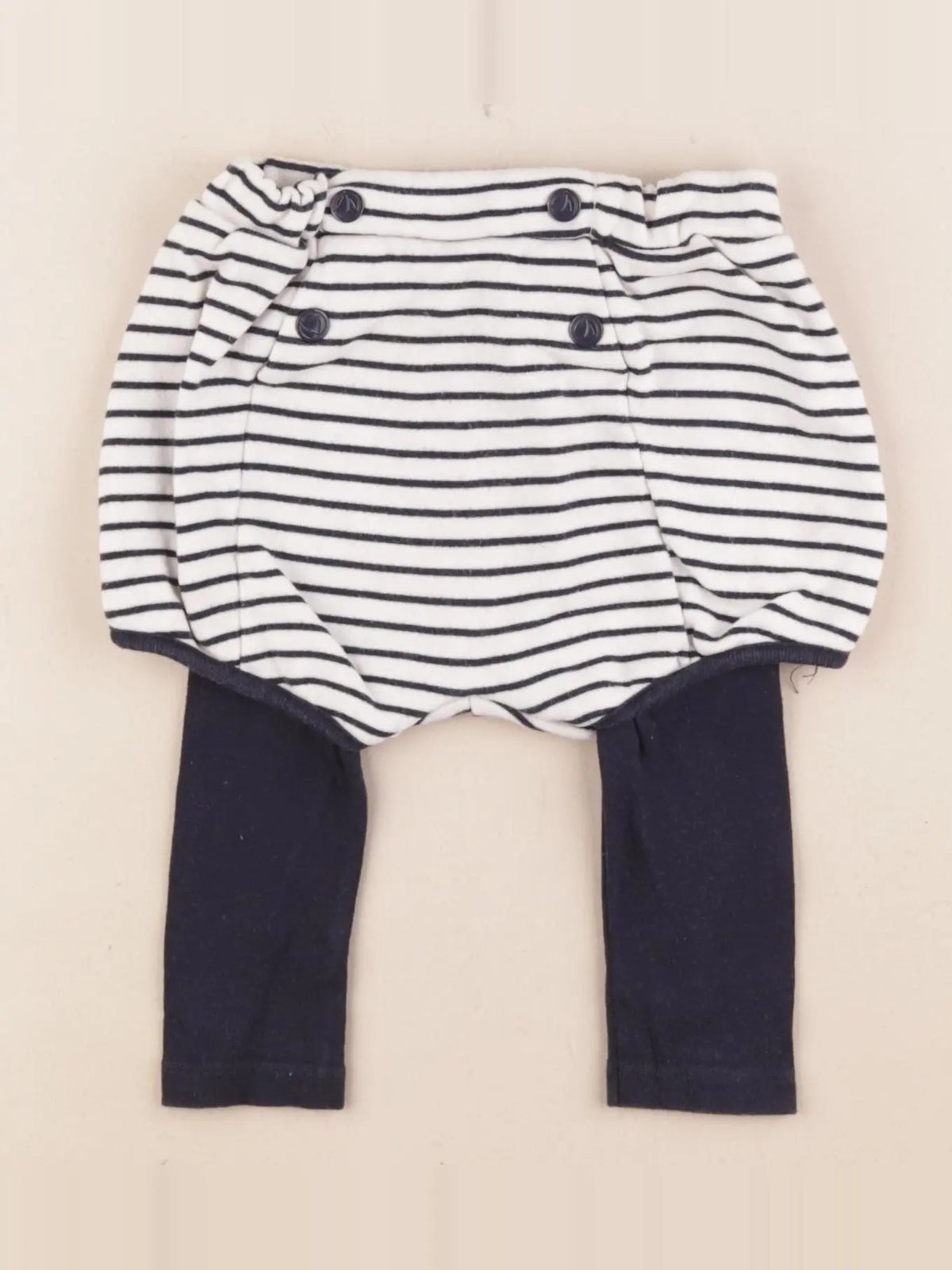 Petit Bateau - short bleu - 6 mois