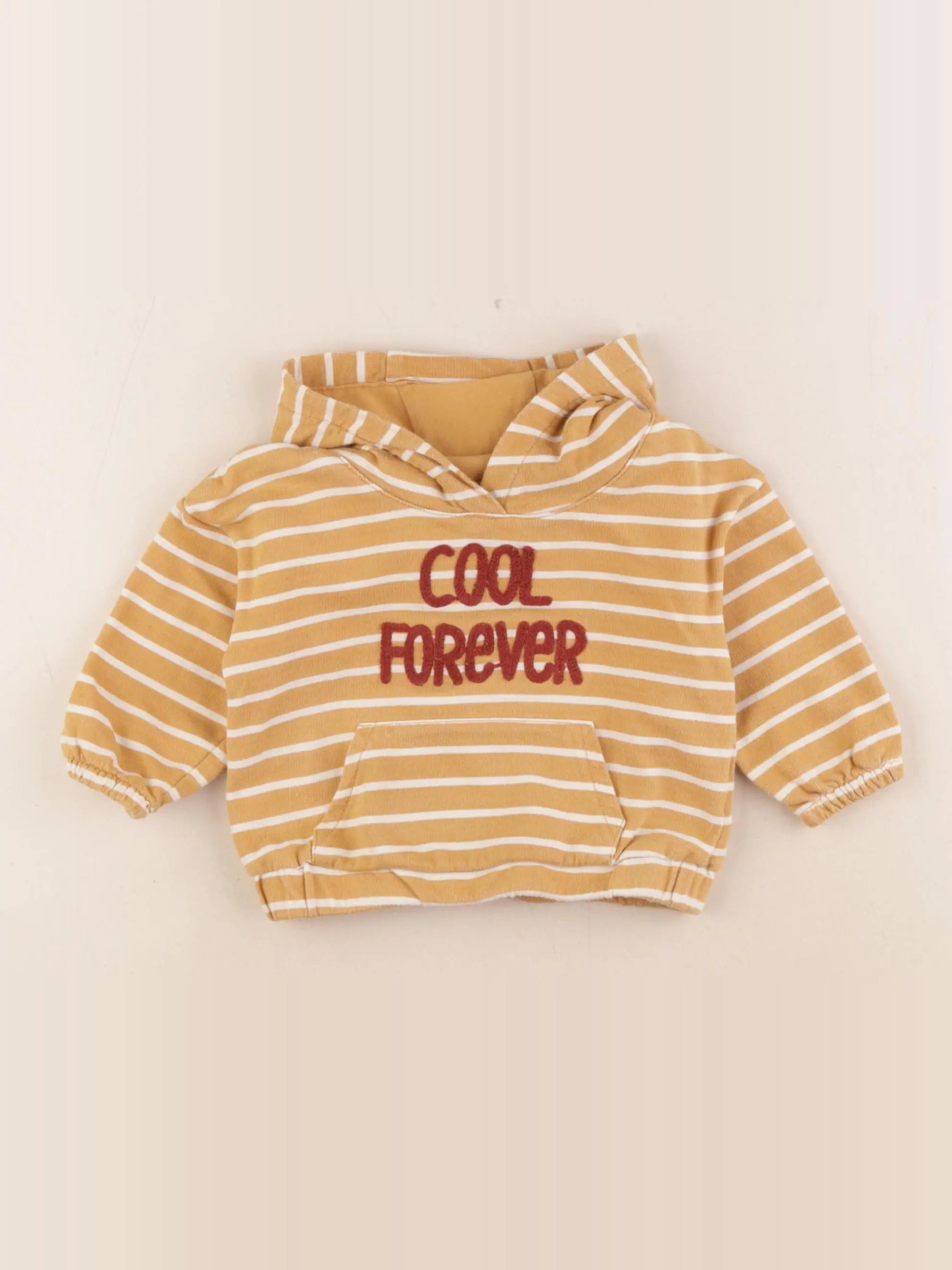 Vertbaudet - sweat jaune - 9 mois