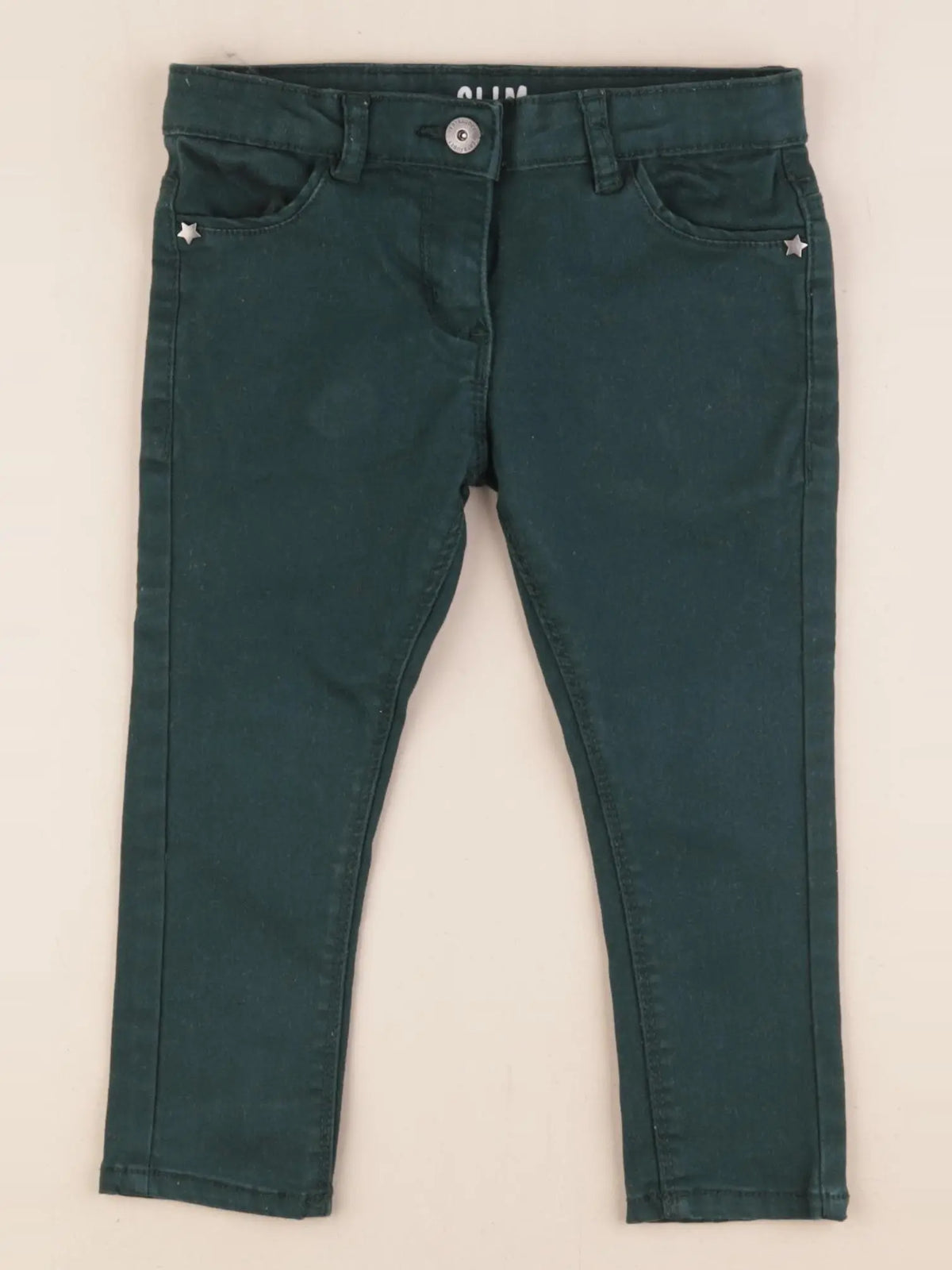 Vertbaudet - pantalon vert - 2 ans