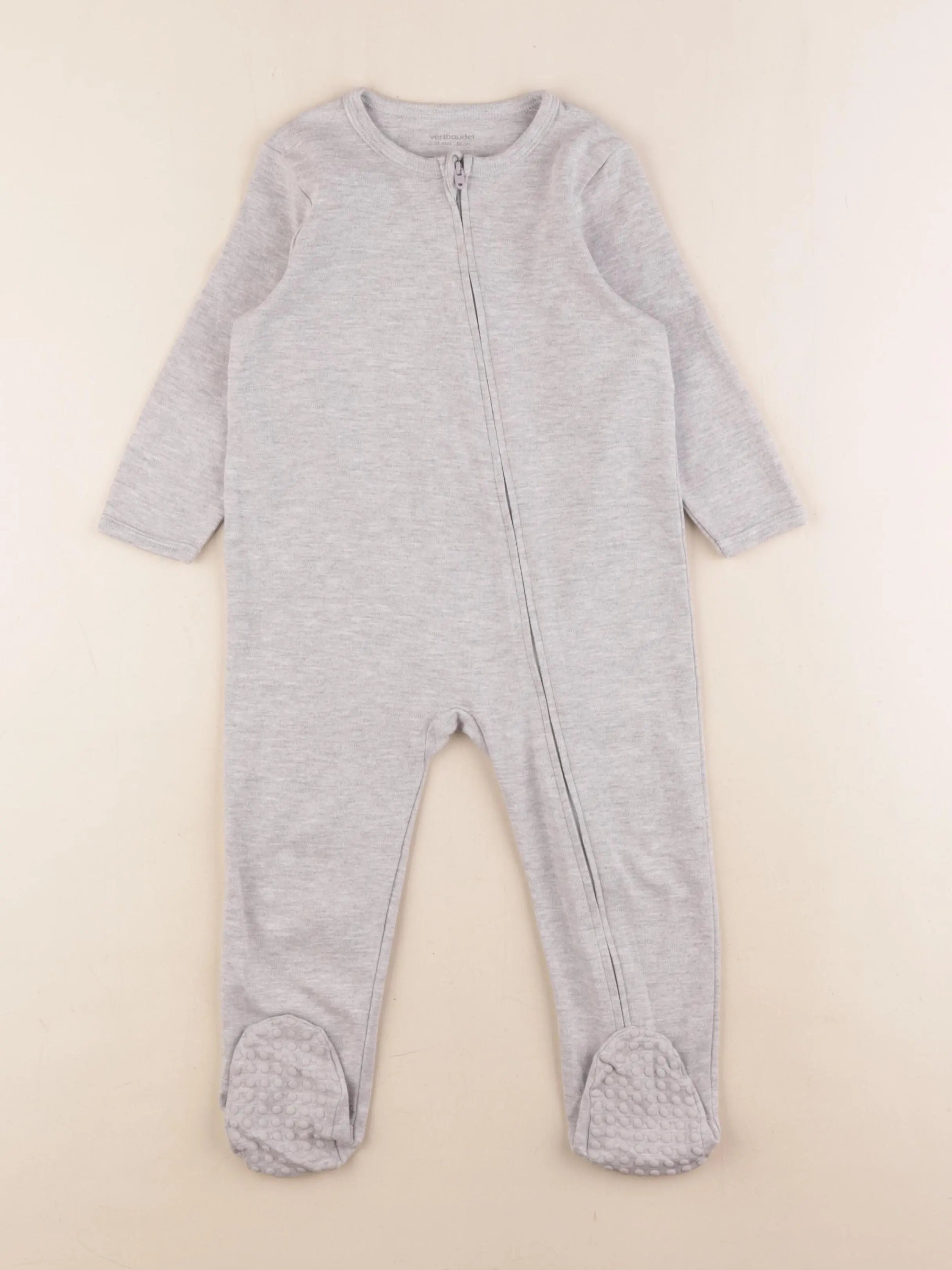 Vertbaudet - pyjama coton gris - 24 mois