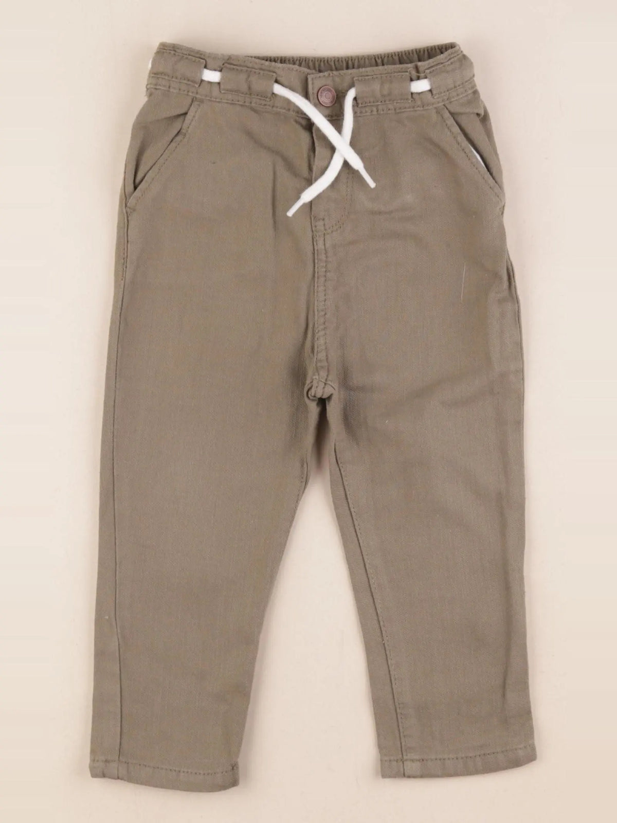 Vertbaudet - pantalon vert - 18 mois