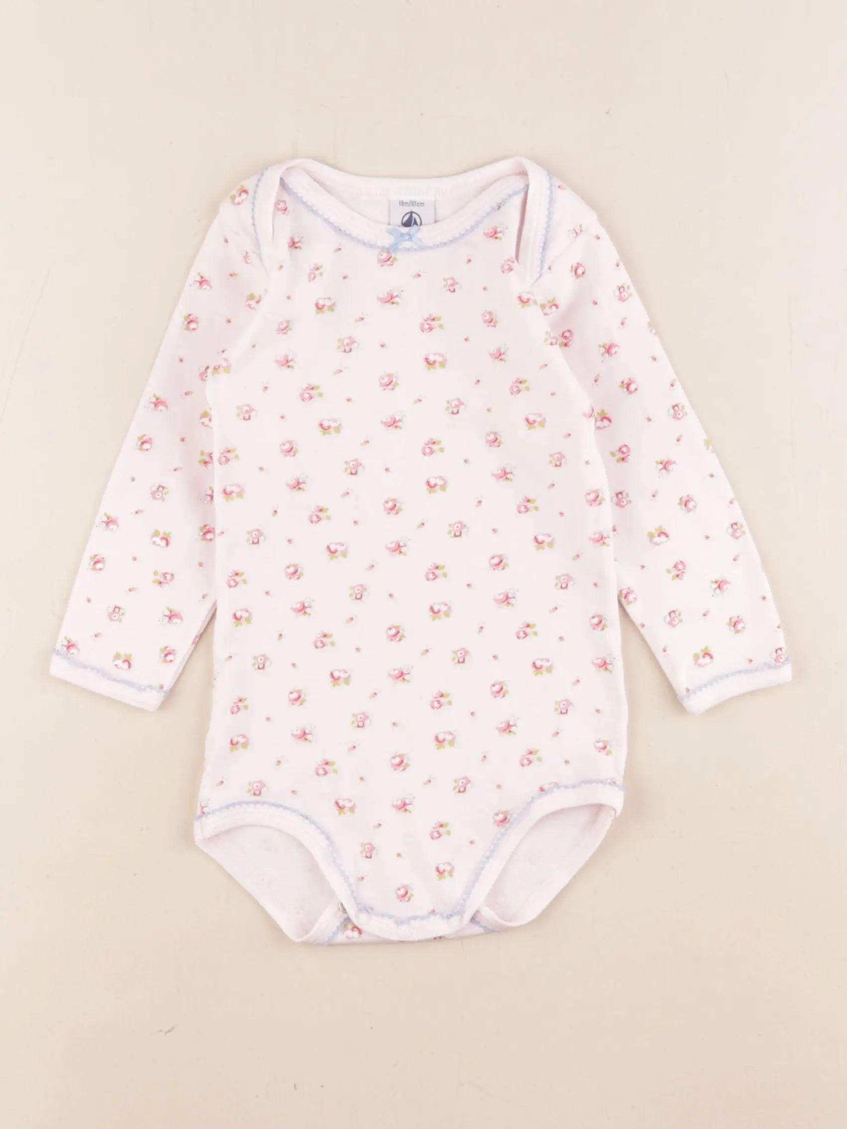 Petit Bateau - body rose - 18 mois