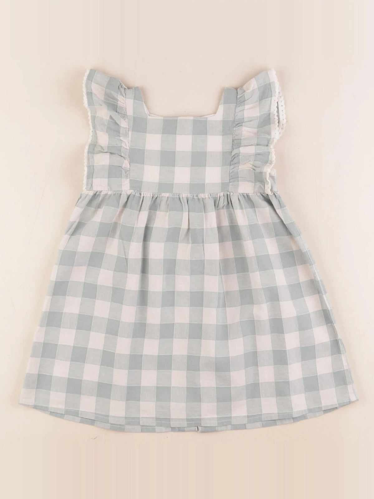 Cyrillus - robe beige, vert - 24 mois