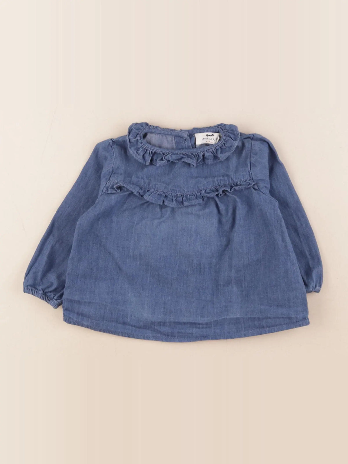Cyrillus - blouse bleu - 9 mois