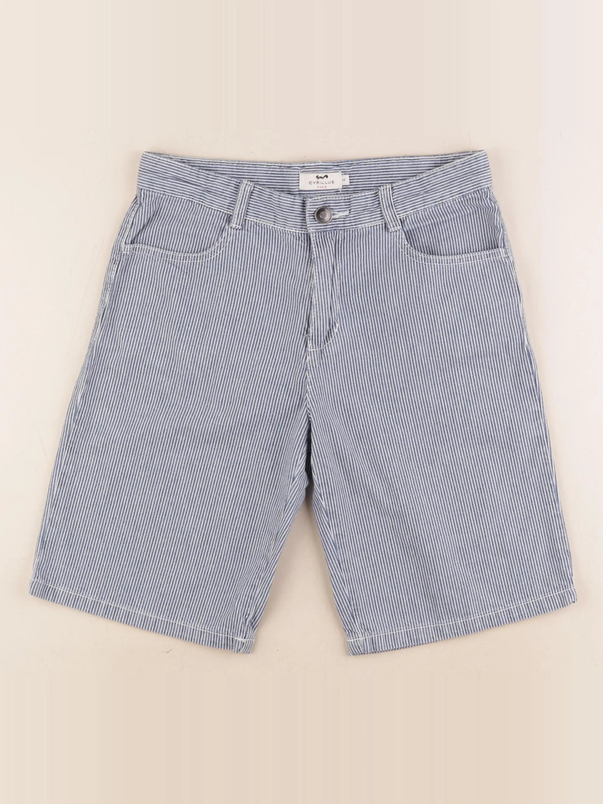 Cyrillus - short bleu, blanc - 12 ans