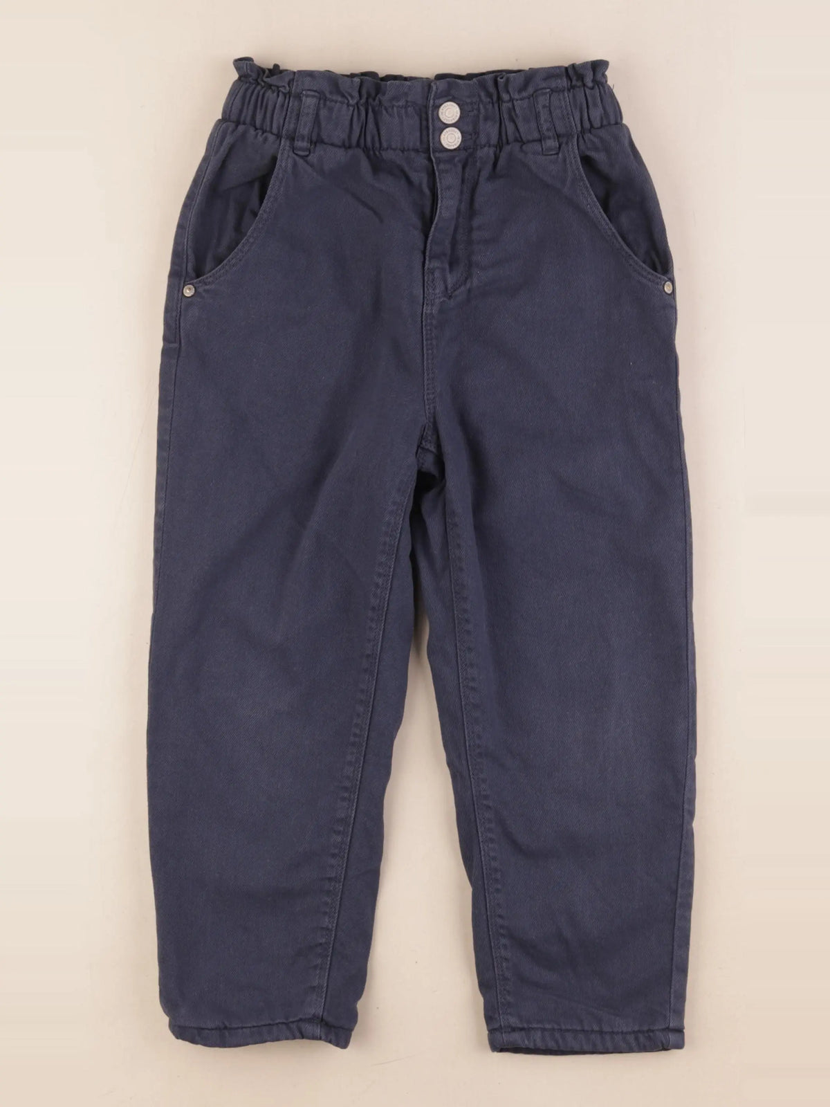 Vertbaudet - pantalon doublé bleu - 6 ans