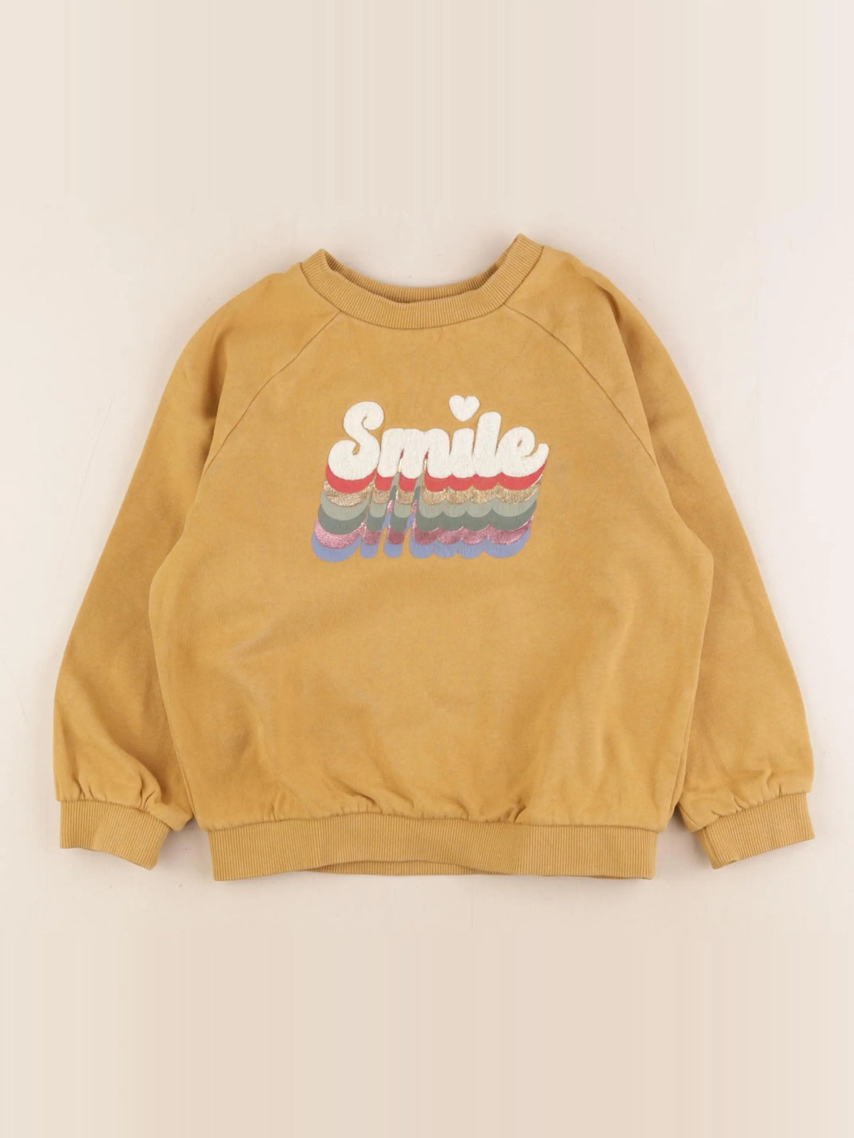 Vertbaudet - sweat jaune - 6 ans