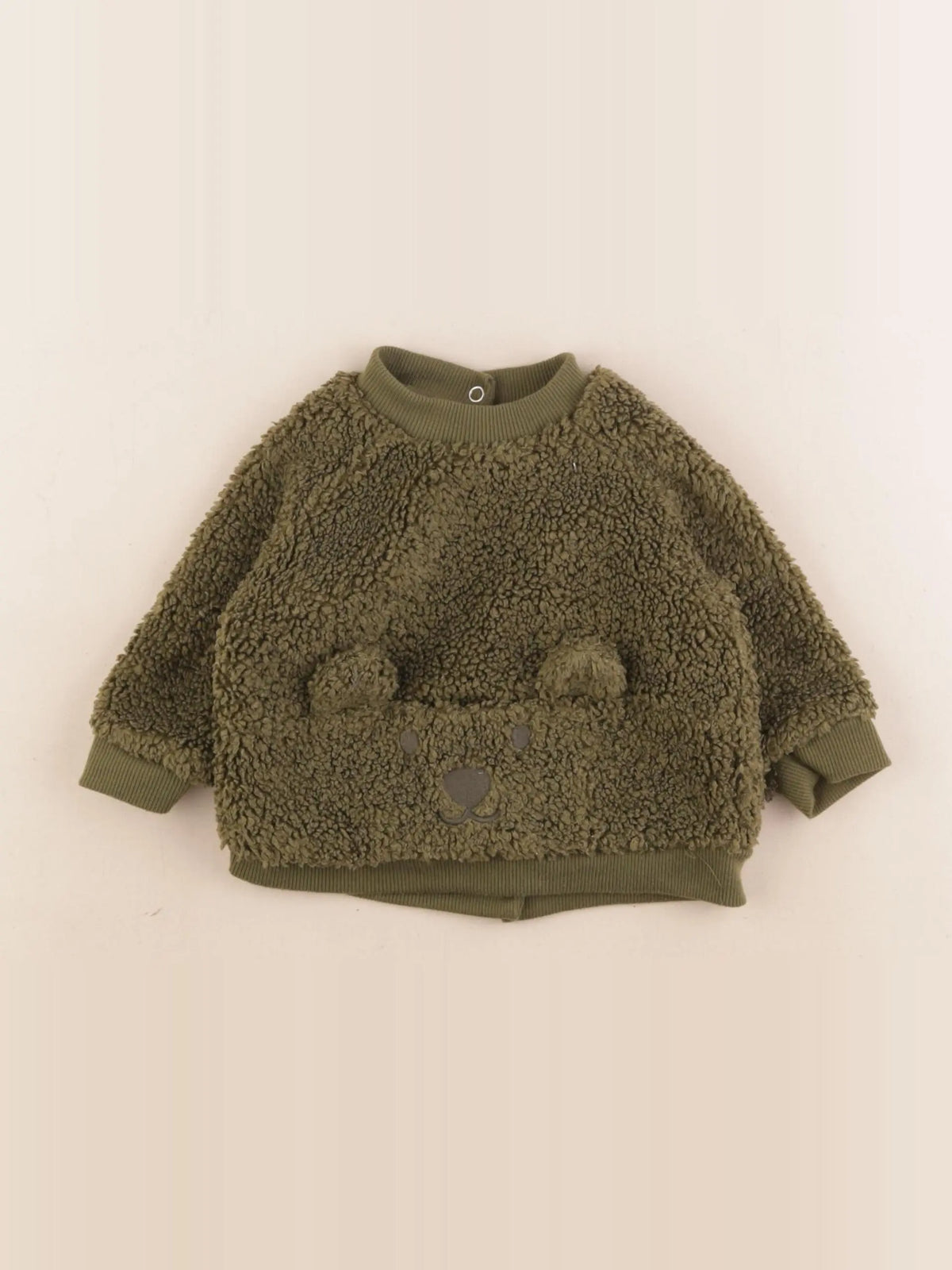 Vertbaudet - sweat vert - 6 mois