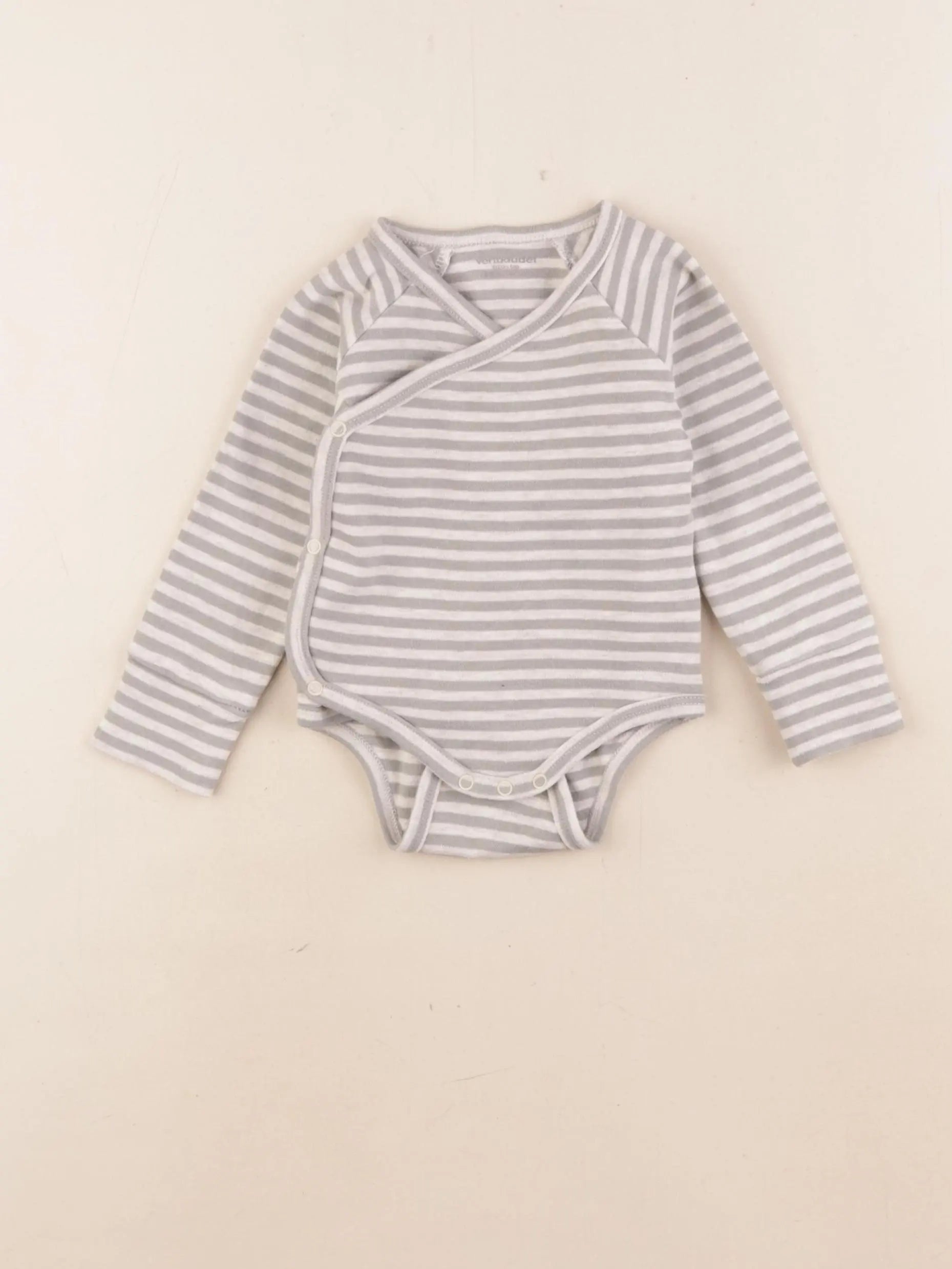 Vertbaudet - body beige, vert - 6 mois