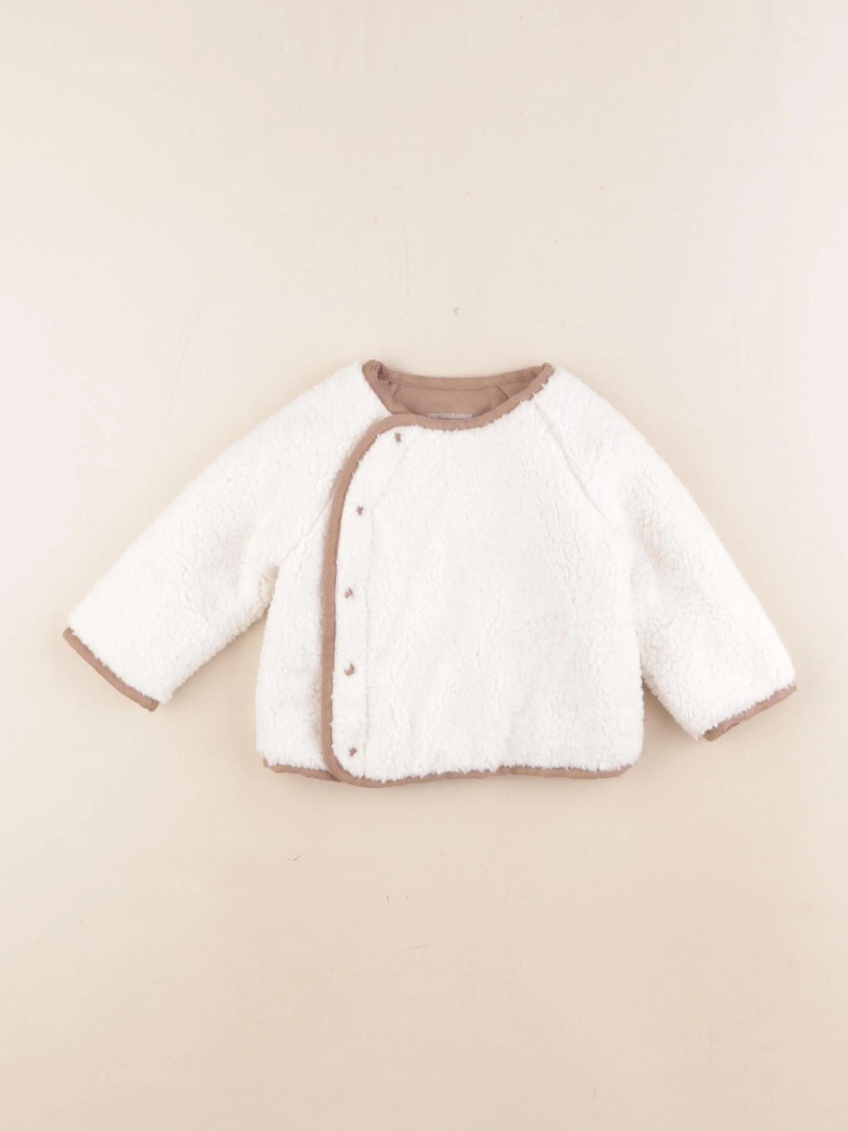 Vertbaudet - veste beige - 6 mois
