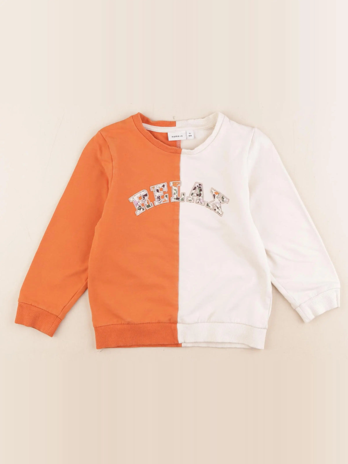 Name it - sweat beige, orange - 4 ans