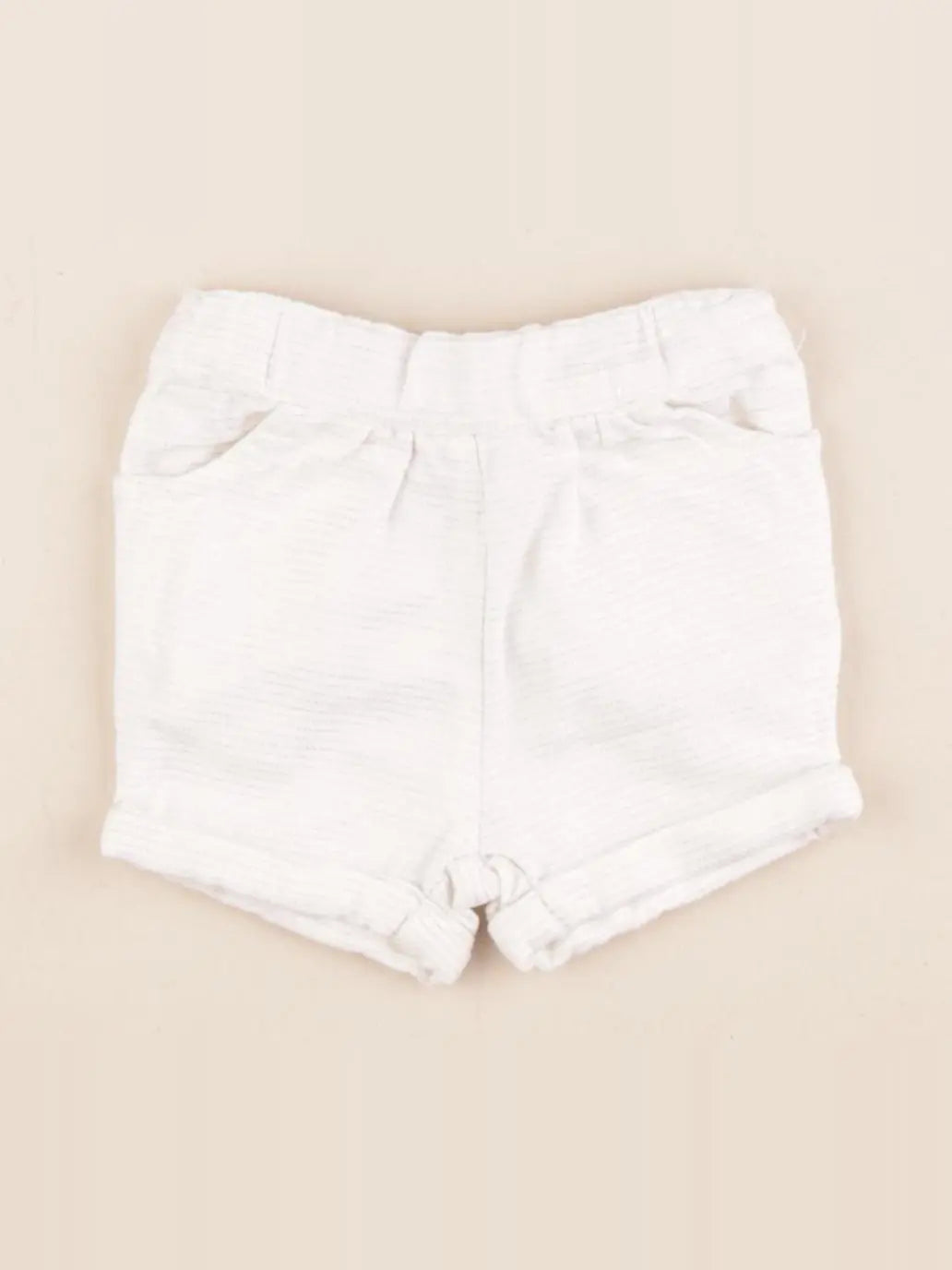 Tape à l'oeil - short blanc, bronze - 3 mois