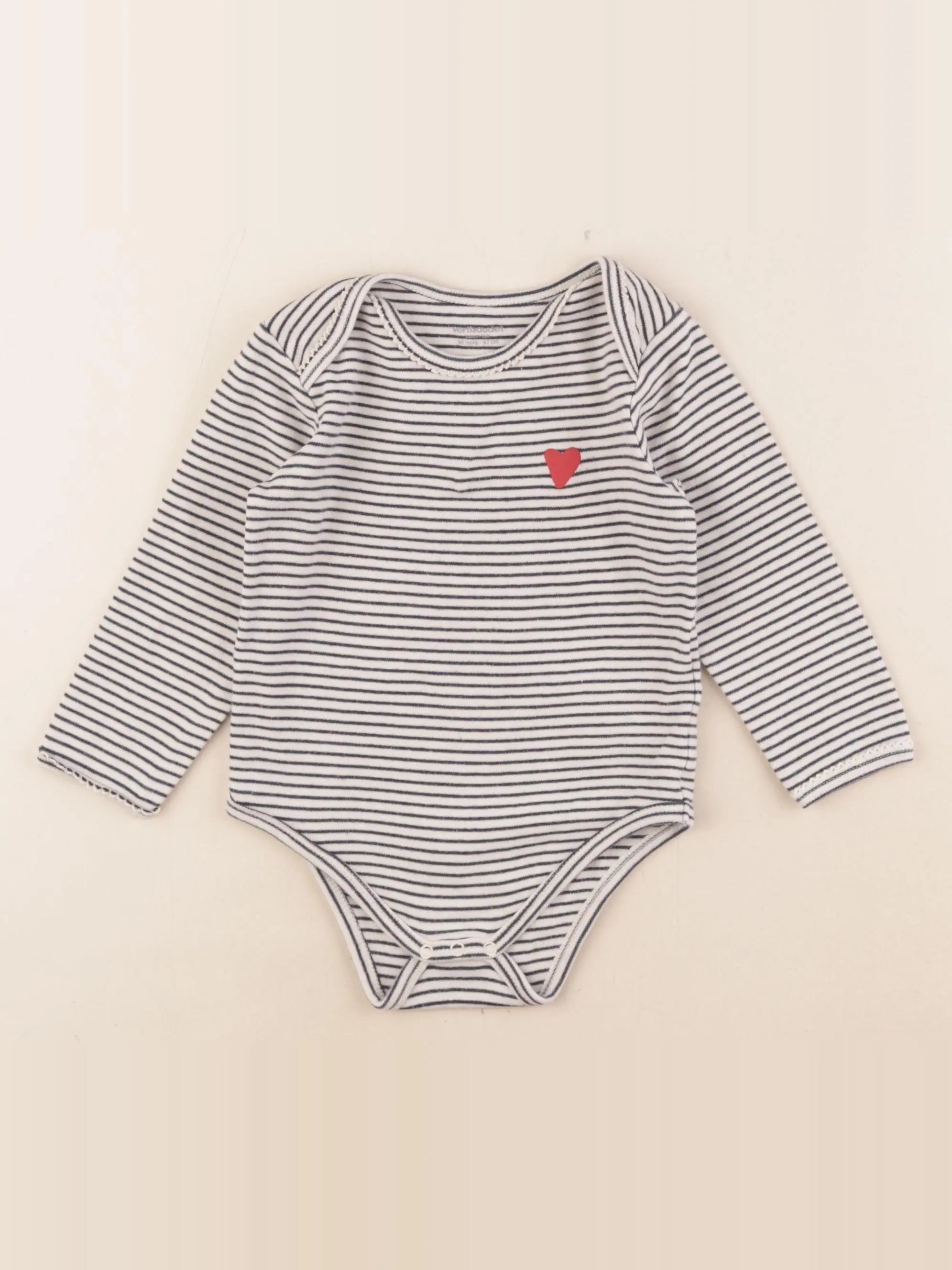 Vertbaudet - body beige, bleu - 36 mois