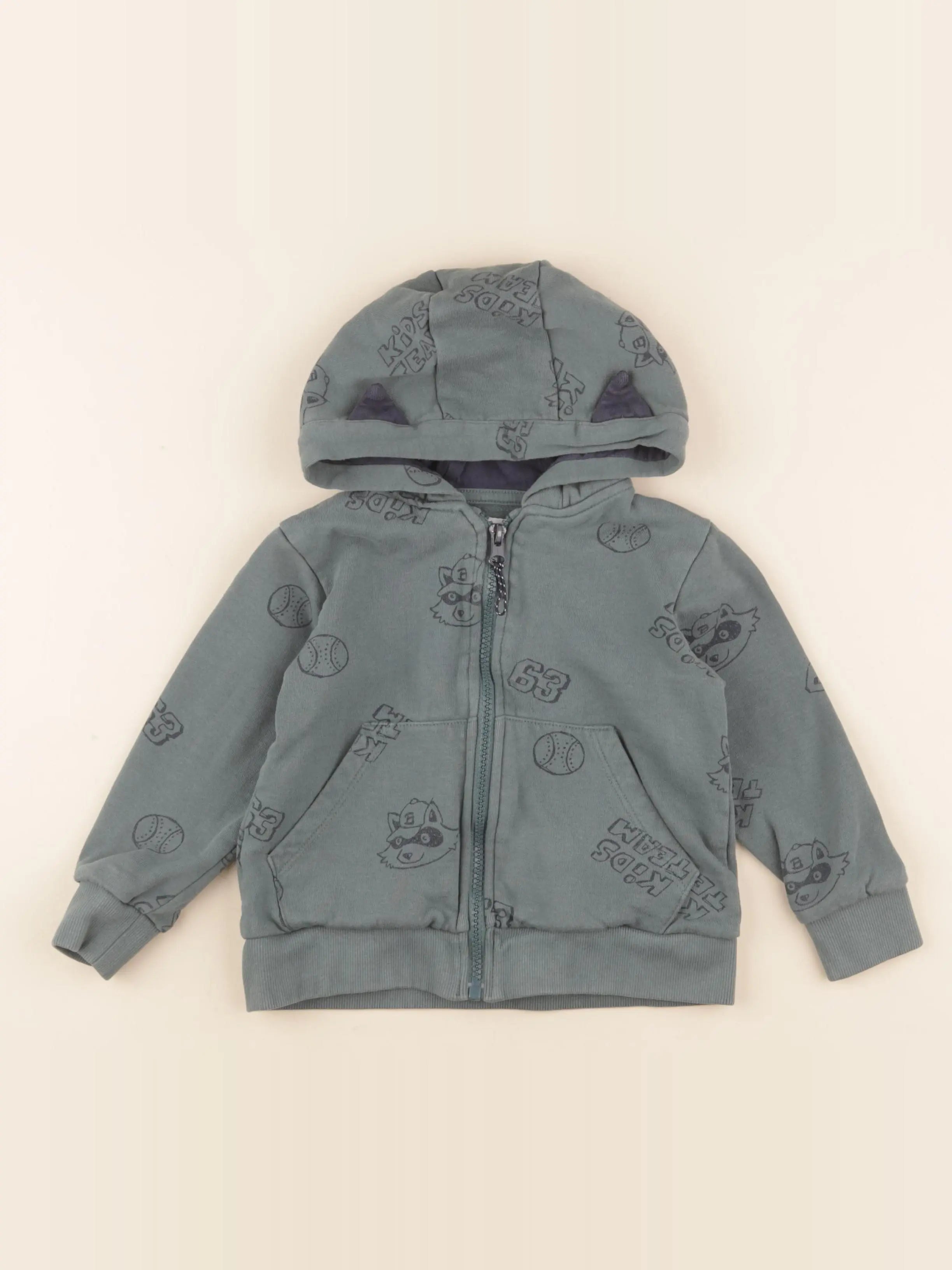 Vertbaudet - sweat vert - 4 ans