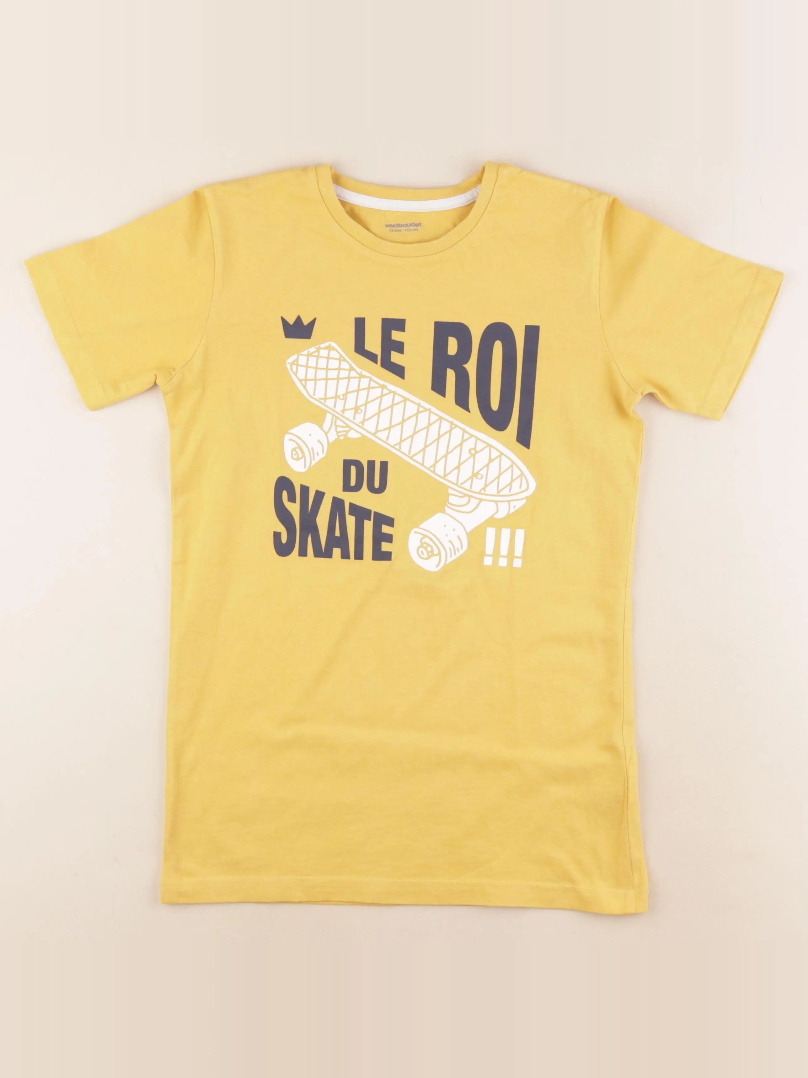 Vertbaudet - tee-shirt jaune - 12 ans