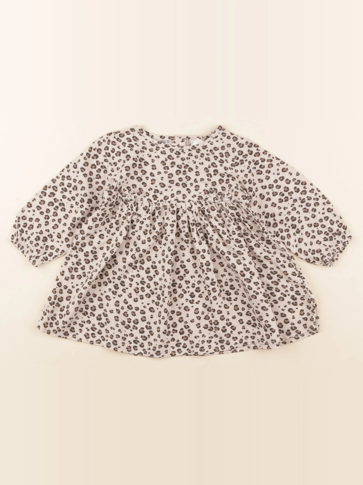 H&M - robe marron, beige - 4/6 mois