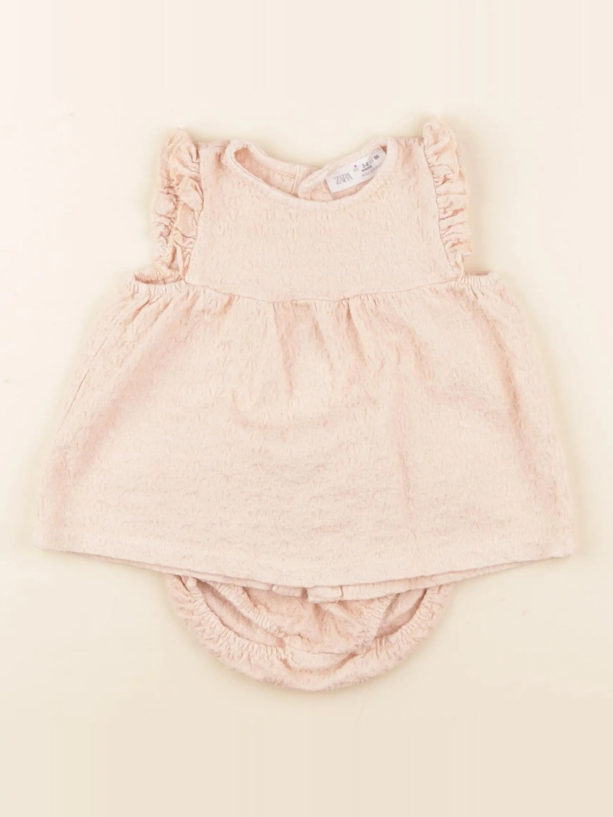 Zara - robe orange - 3/6 mois